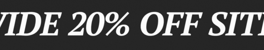 20% Off Sitewide