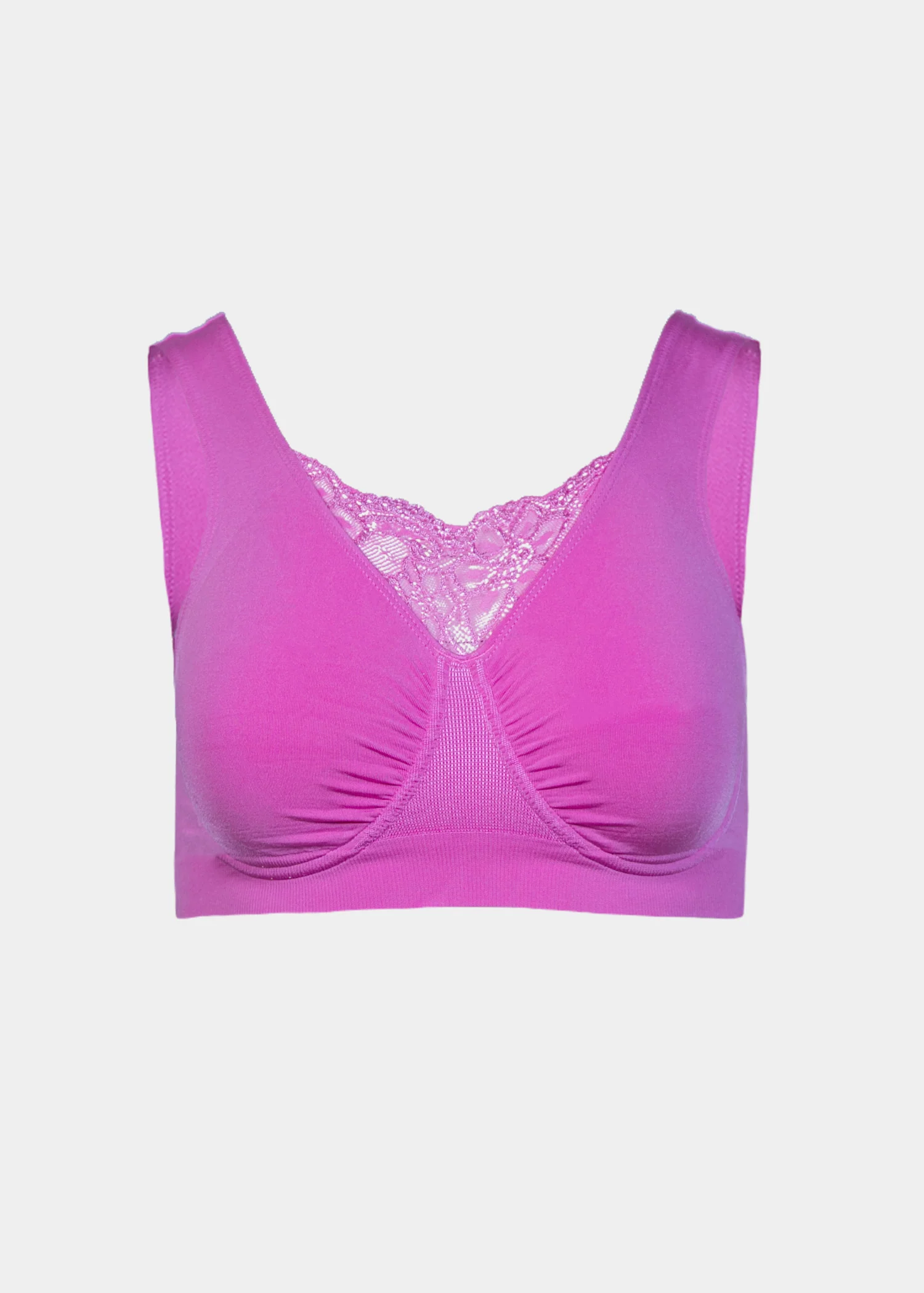 Image of Lace Seamless Underwire Bra - Hibiscus- Small - Final Sale