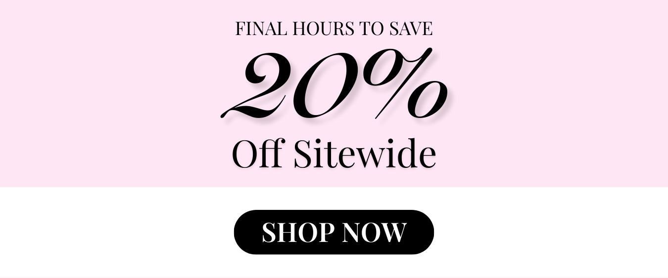 Banner reading ‘Last hours to Save 20% off sitewide’