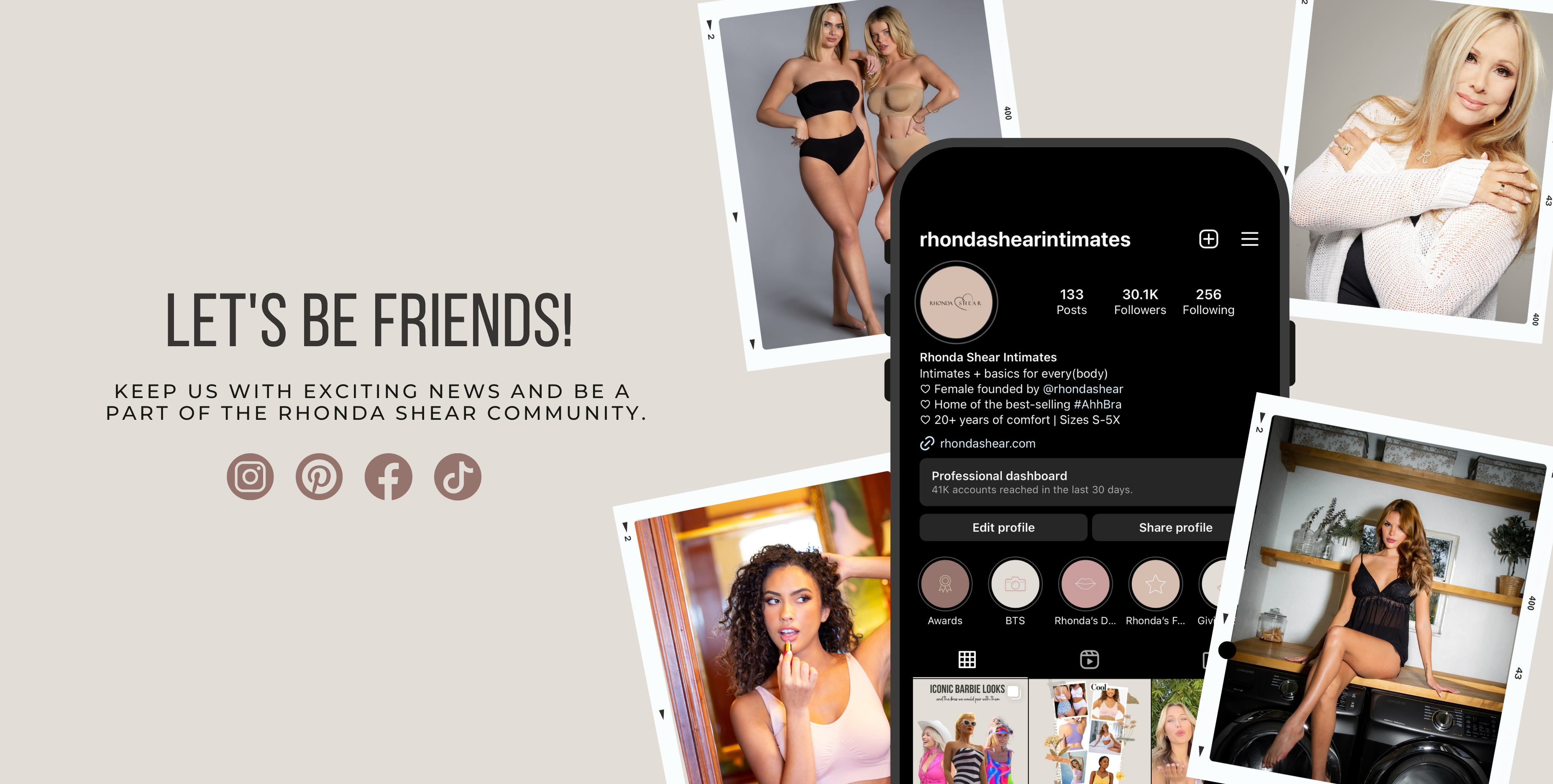 follow us on social media at rhondashearintimates