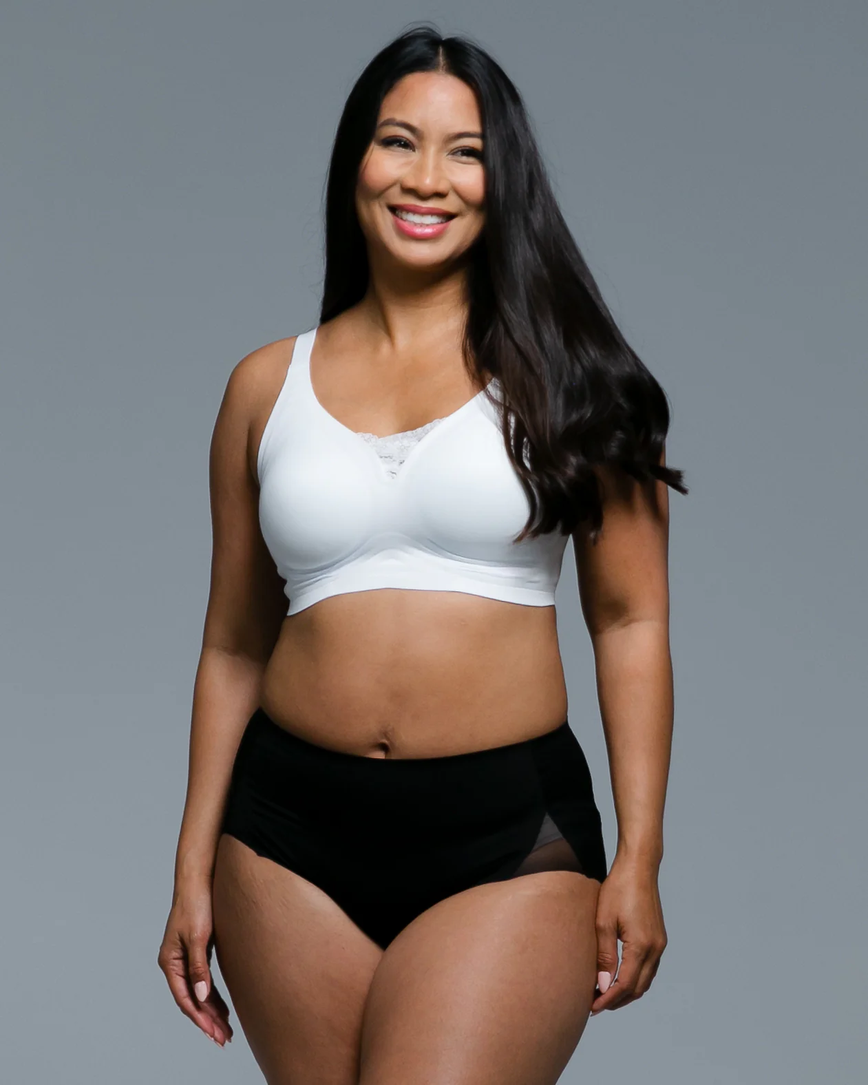 Image of Invisible Edge Gel Bra with Lace Inset & Internal Sling