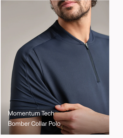 Momentum Tech Bomber Collar Polo