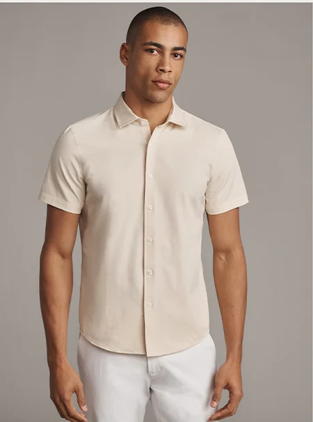 Brezza Linen-Blend Short Sleeve Shirt