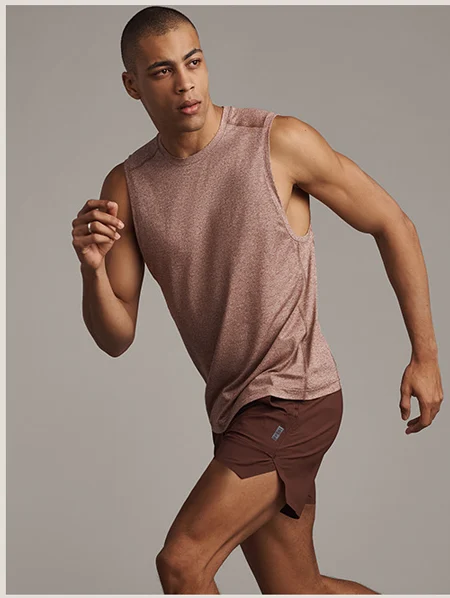 Invictus Training Tank:  Mocha/Linen Heather