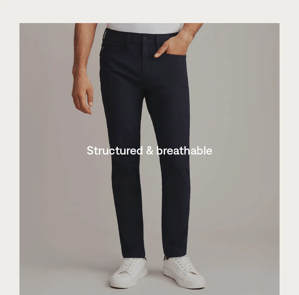 Exceptional stretch, structured & breathable