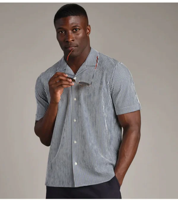 Commuter® Seersucker Camp Collar Shirt - Classic