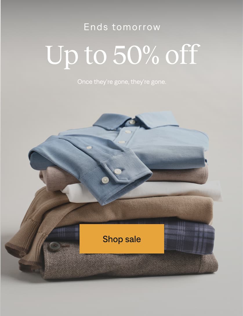 Ends tomorrow: Up to 50% off
