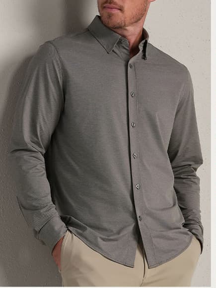 Commuter® Shirt - Slim - Cafe Noir Heather Oxford