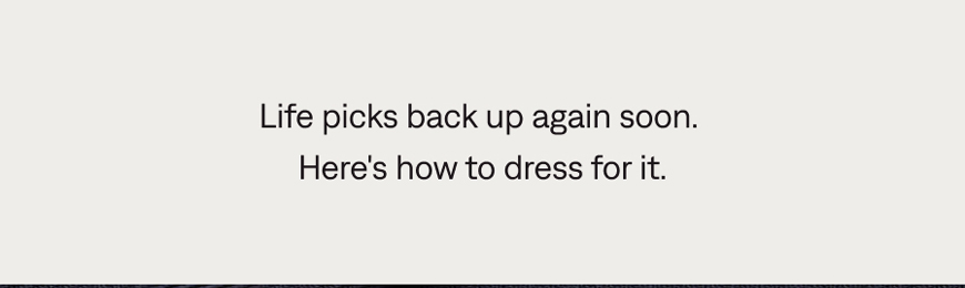 Life picks back up again soon... 