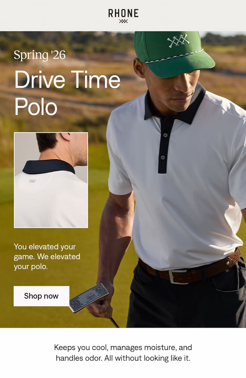 RHONE: Drive Time Polo. Shop now
