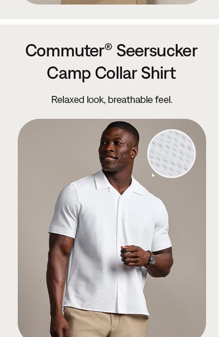 Commuter® Seersucker Camp Collar Shirt