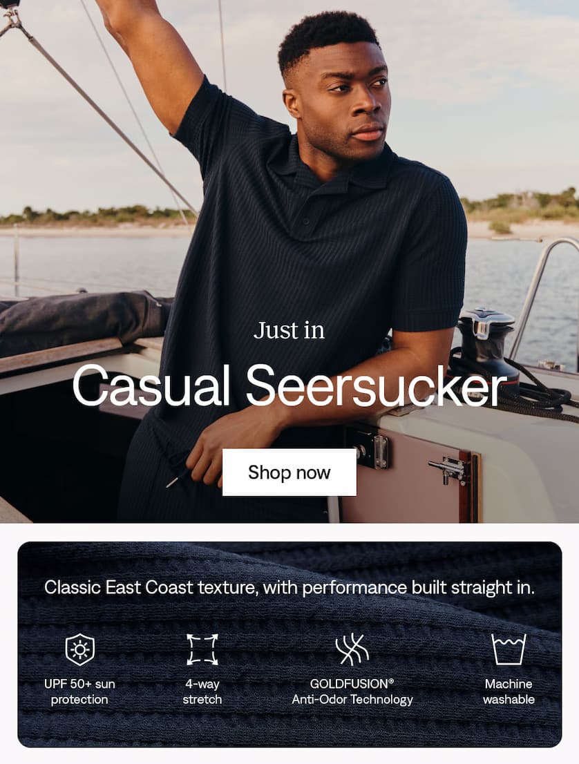 Just in: Casual Seersucker. Shop now