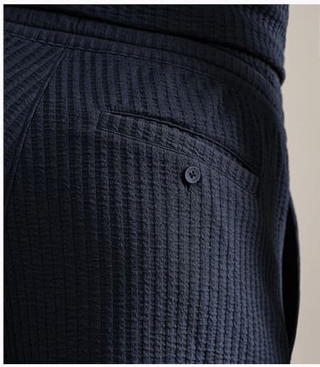 Casual Seersucker Pant: True Navy