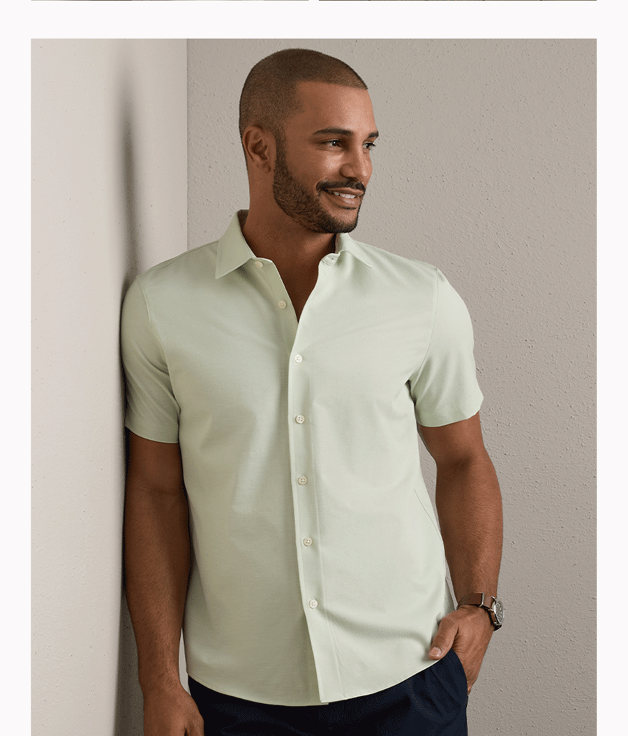 Brezza Linen-Blend Short Sleeve Shirt