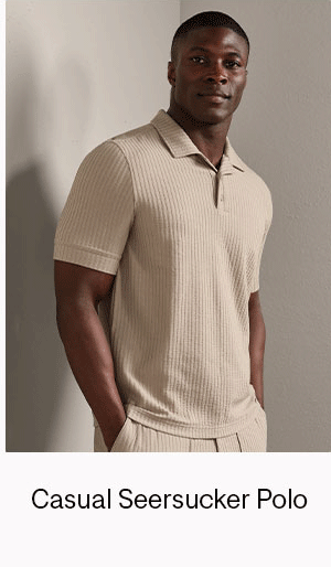 Casual Seersucker Polo