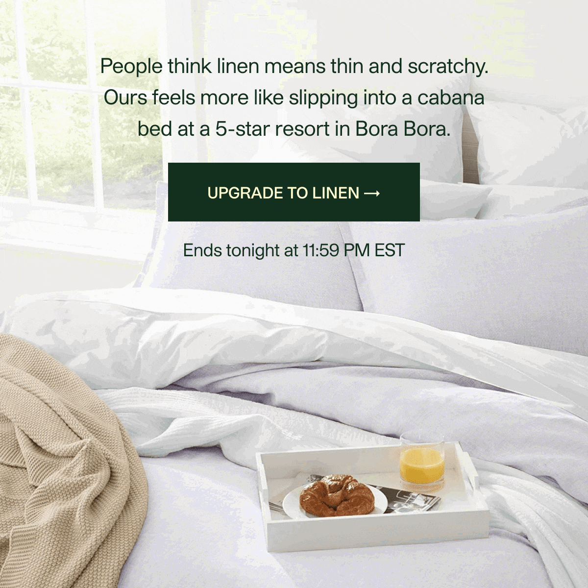 20% off all linen