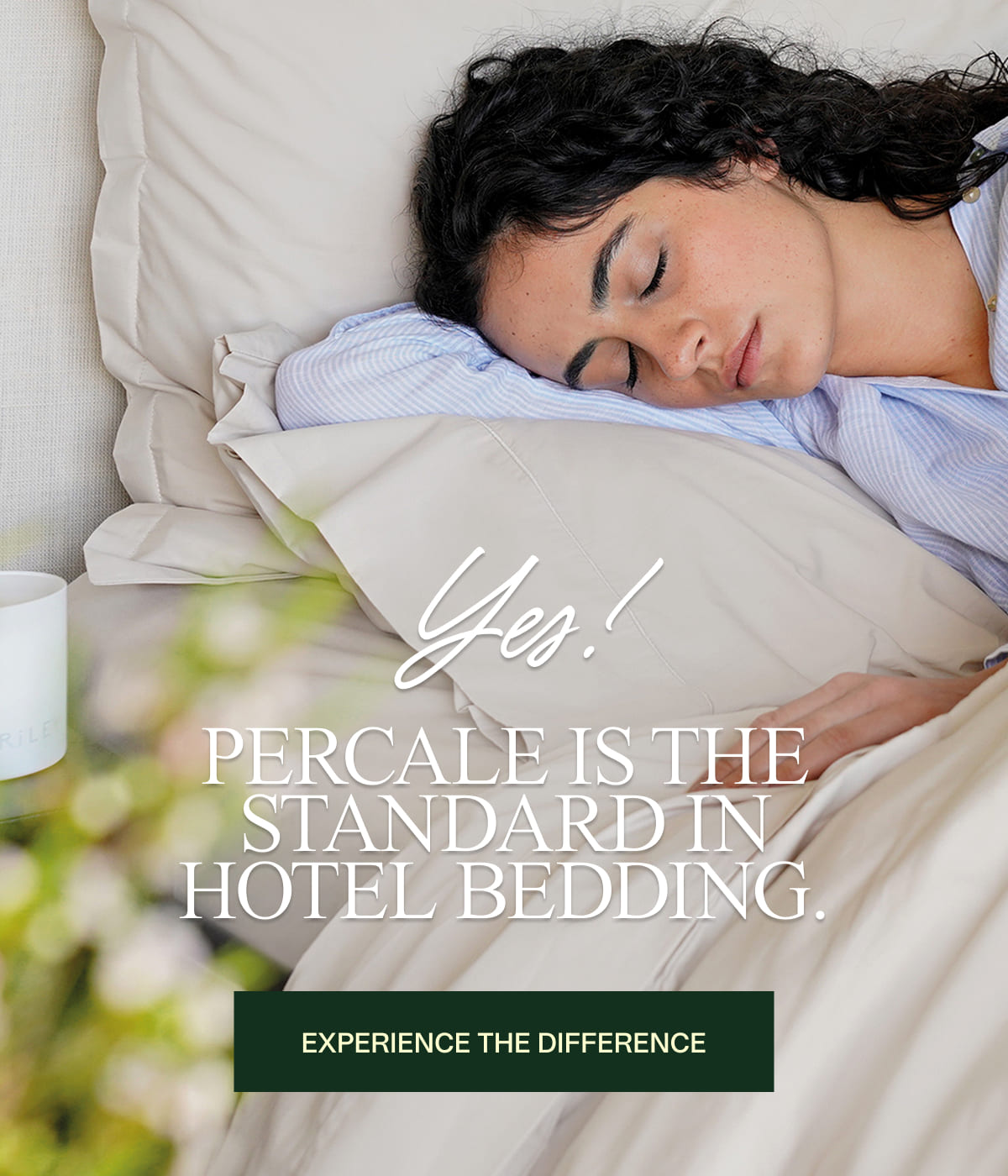 Percale is the standard in hotel bedding