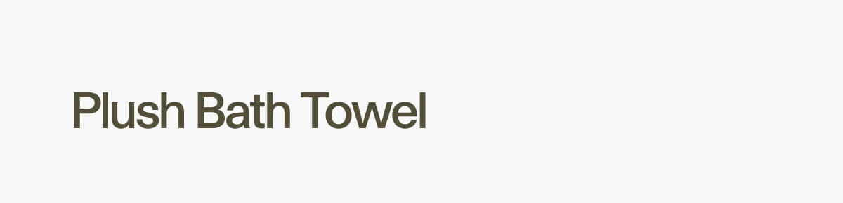 Plush bath towel