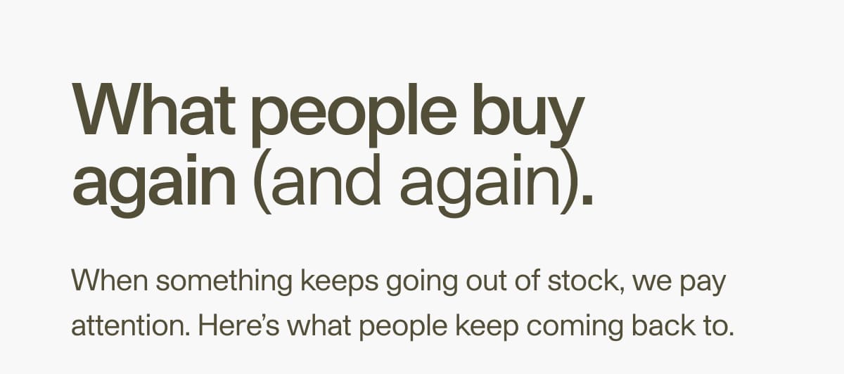 What people keep buying