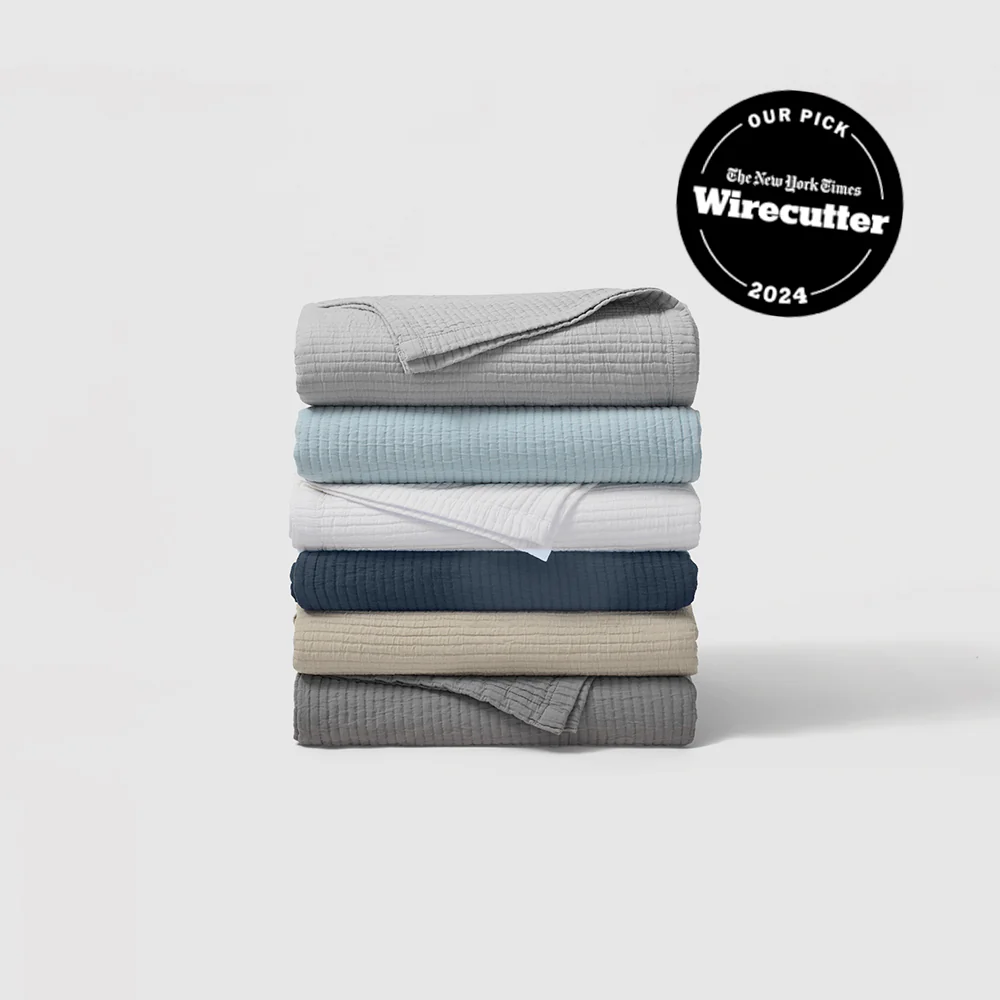 Image of Textured Cotton Coverlet