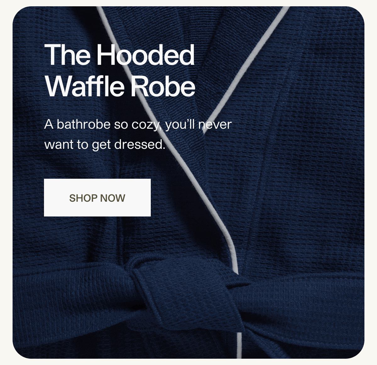 The hooded waffle robe
