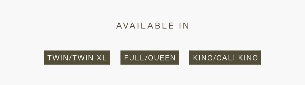 Available in sizes