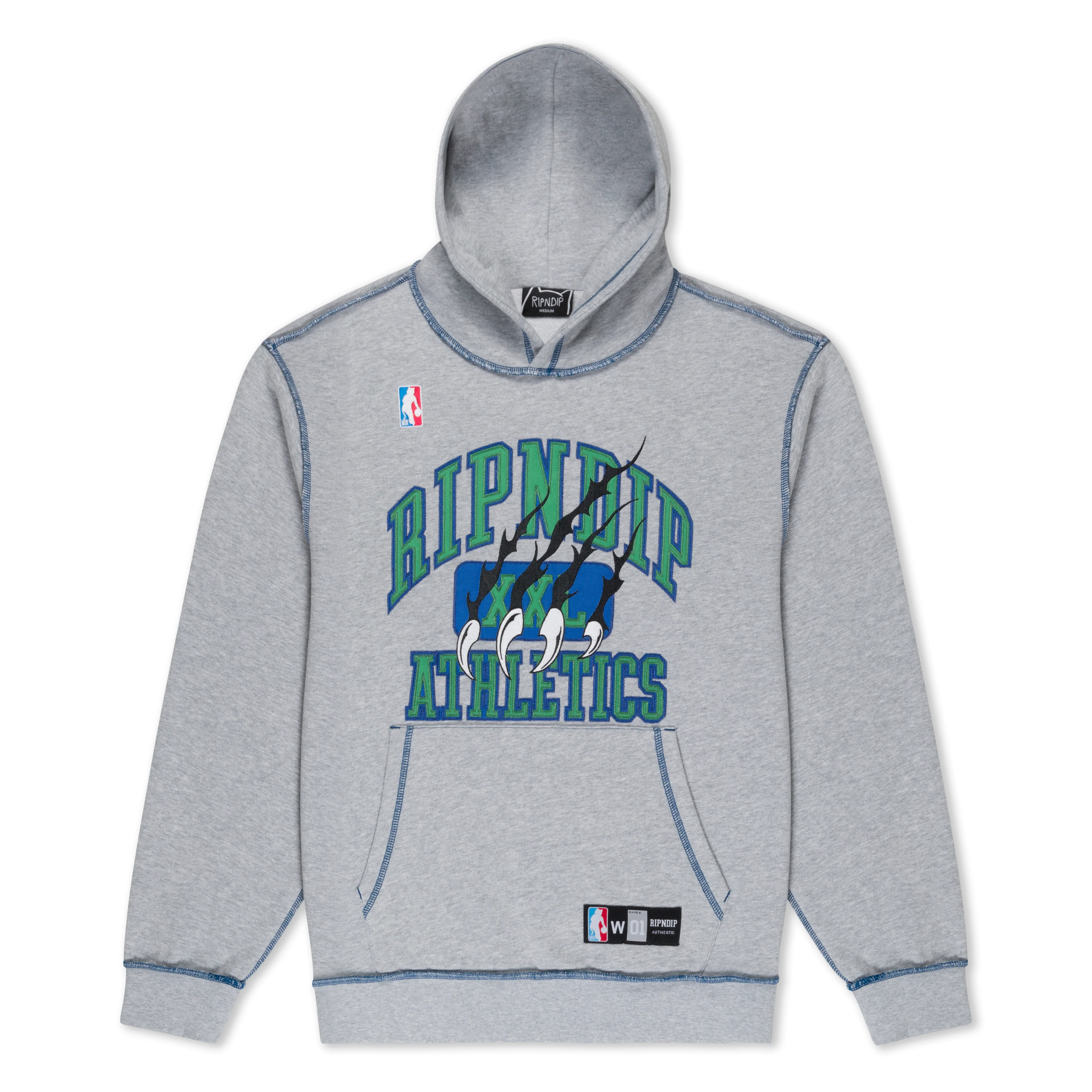 Image of Ripndip Athletics Stitch Hoodie (Ash Heather)