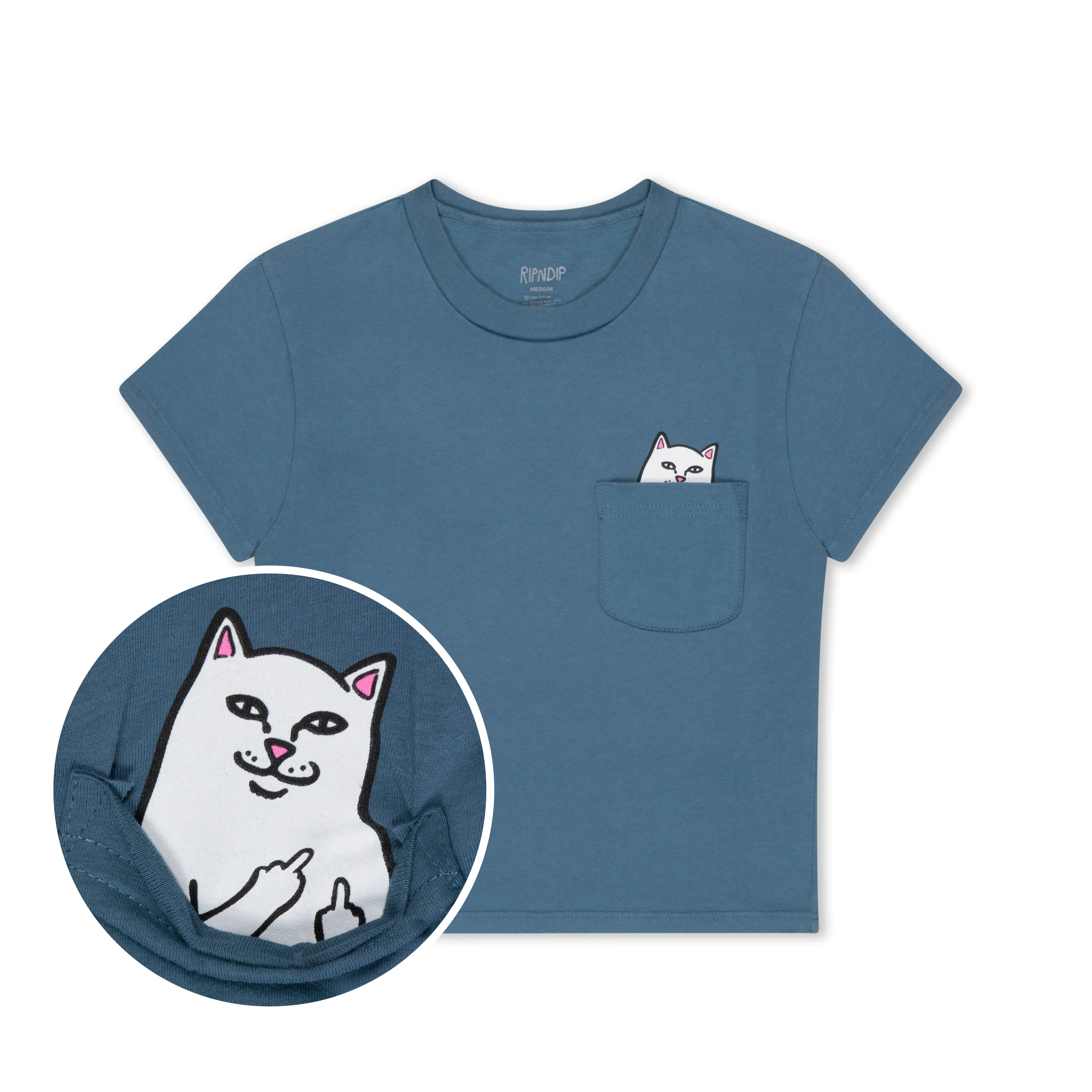 Image of Lord Nermal Cropped Baby Pocket Tee (Slate)