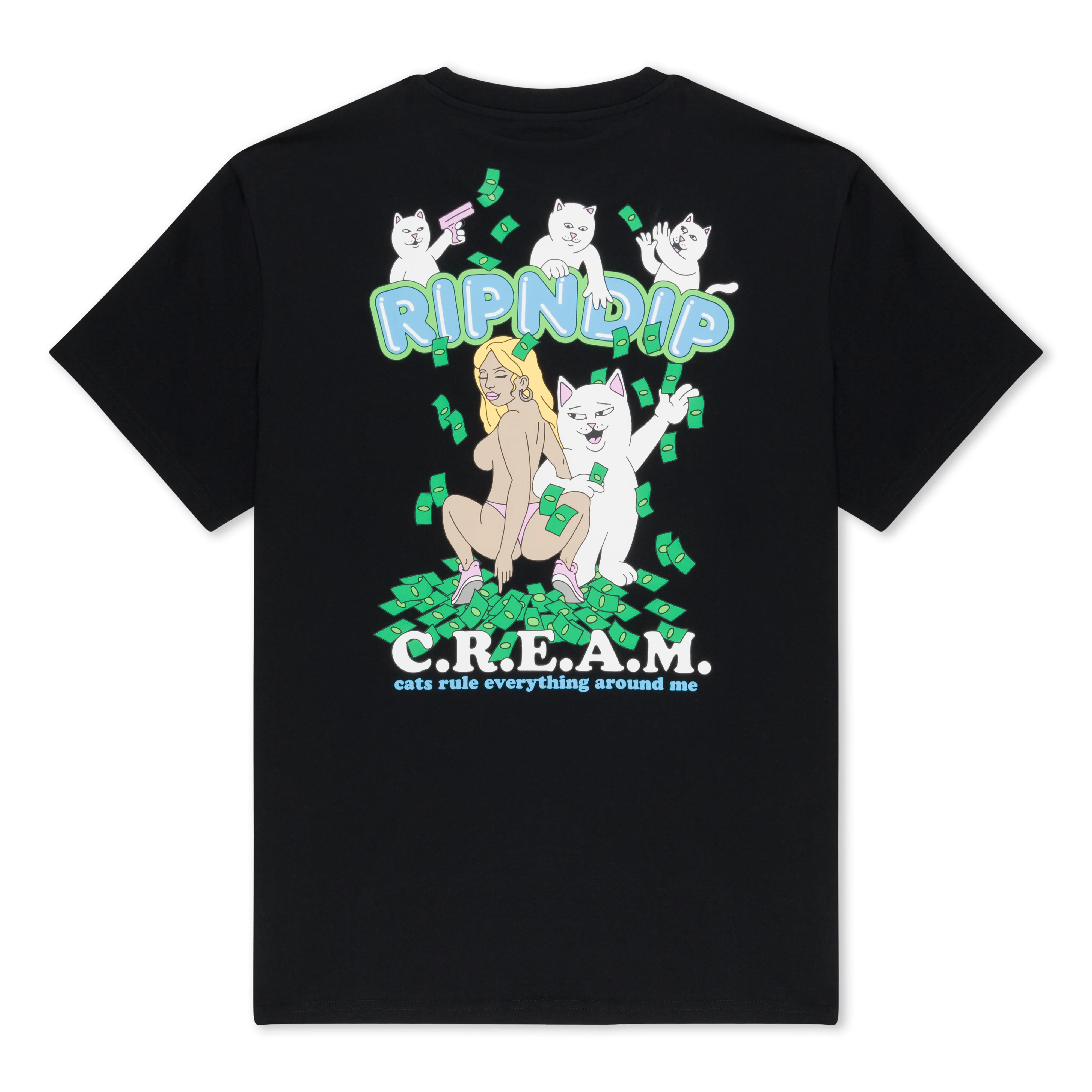 Image of Club Cream Tee (Black)