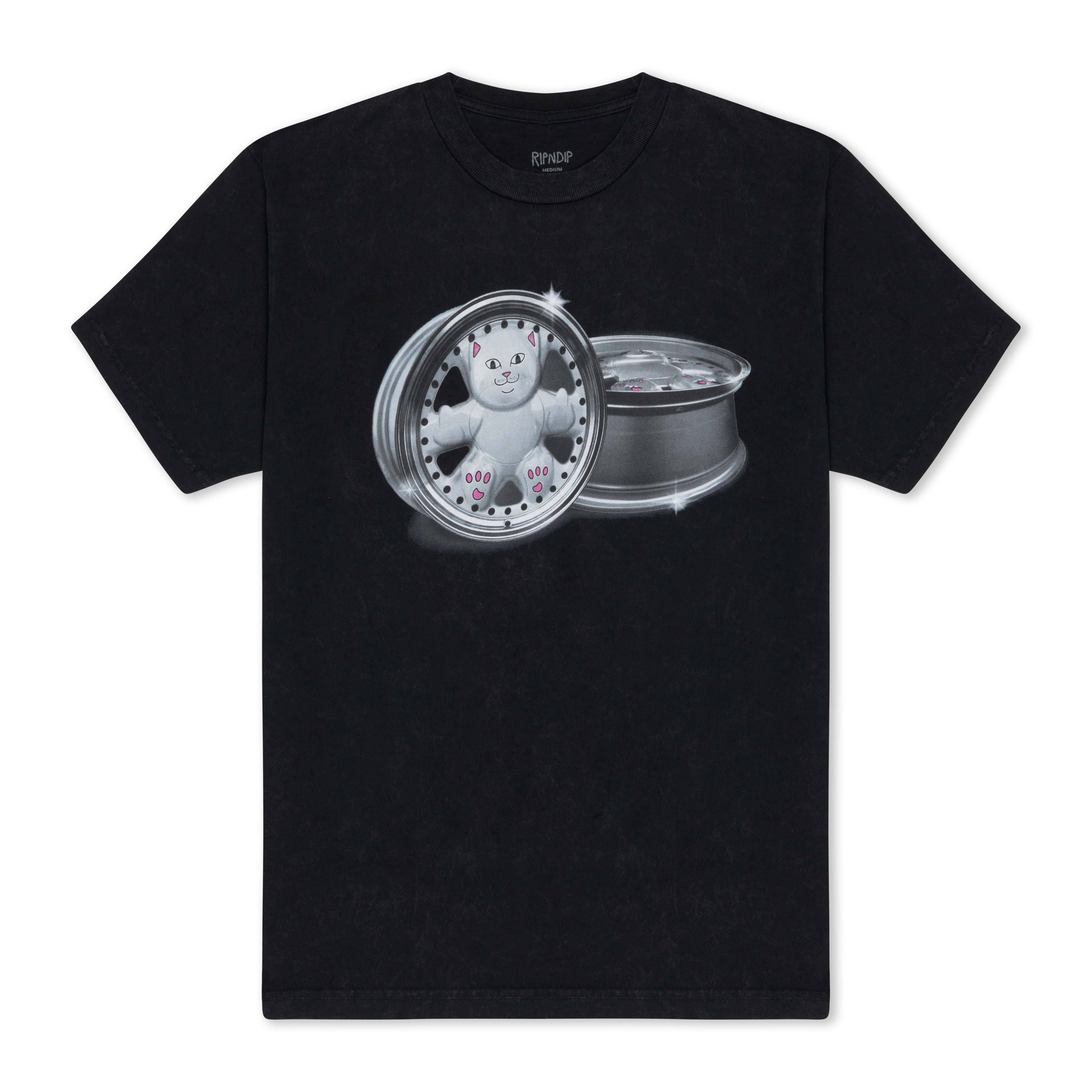 Image of Nerm Wheels Tee (Black Vintage Wash)