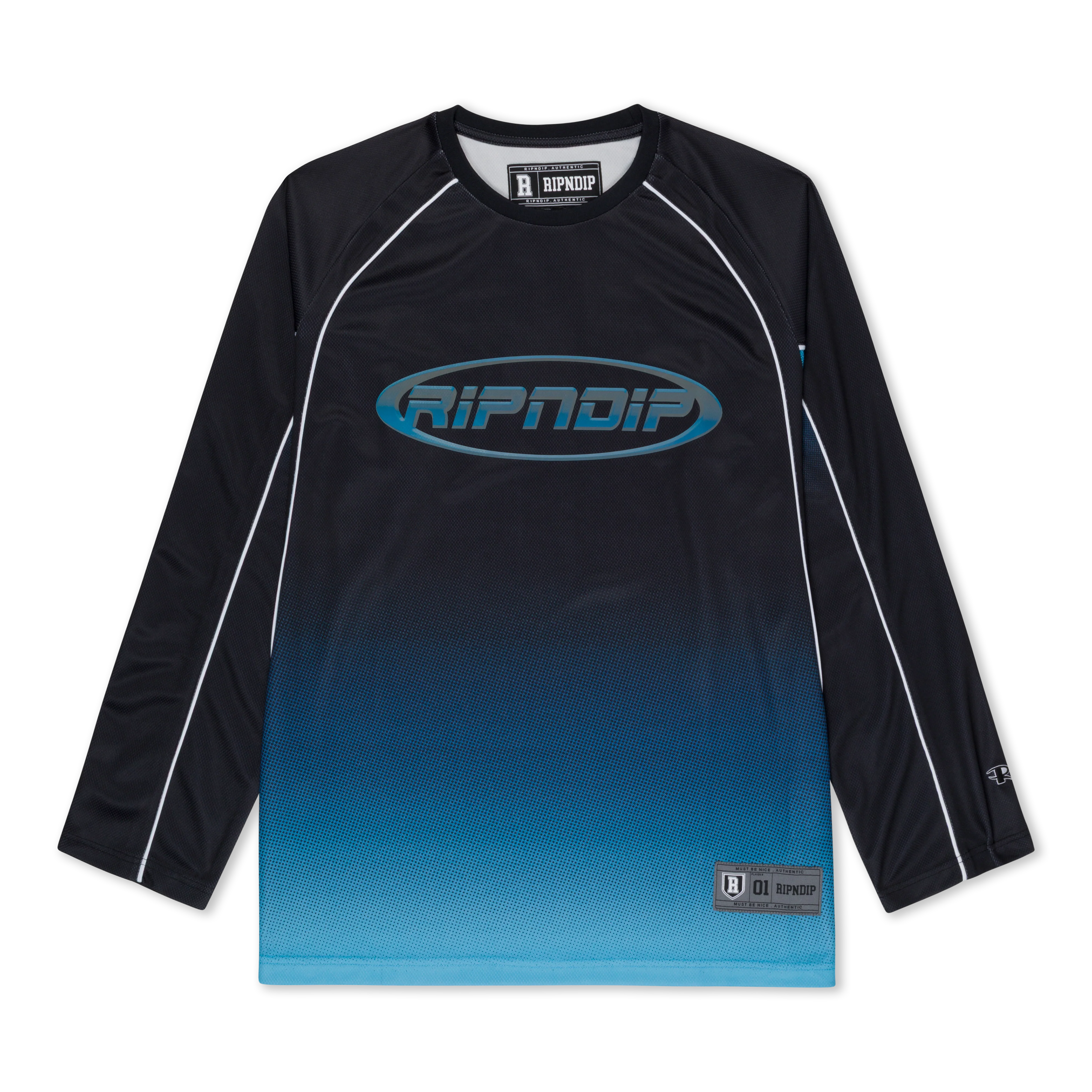 Image of Surround Sound Hockey Jersey (Black / Blue)