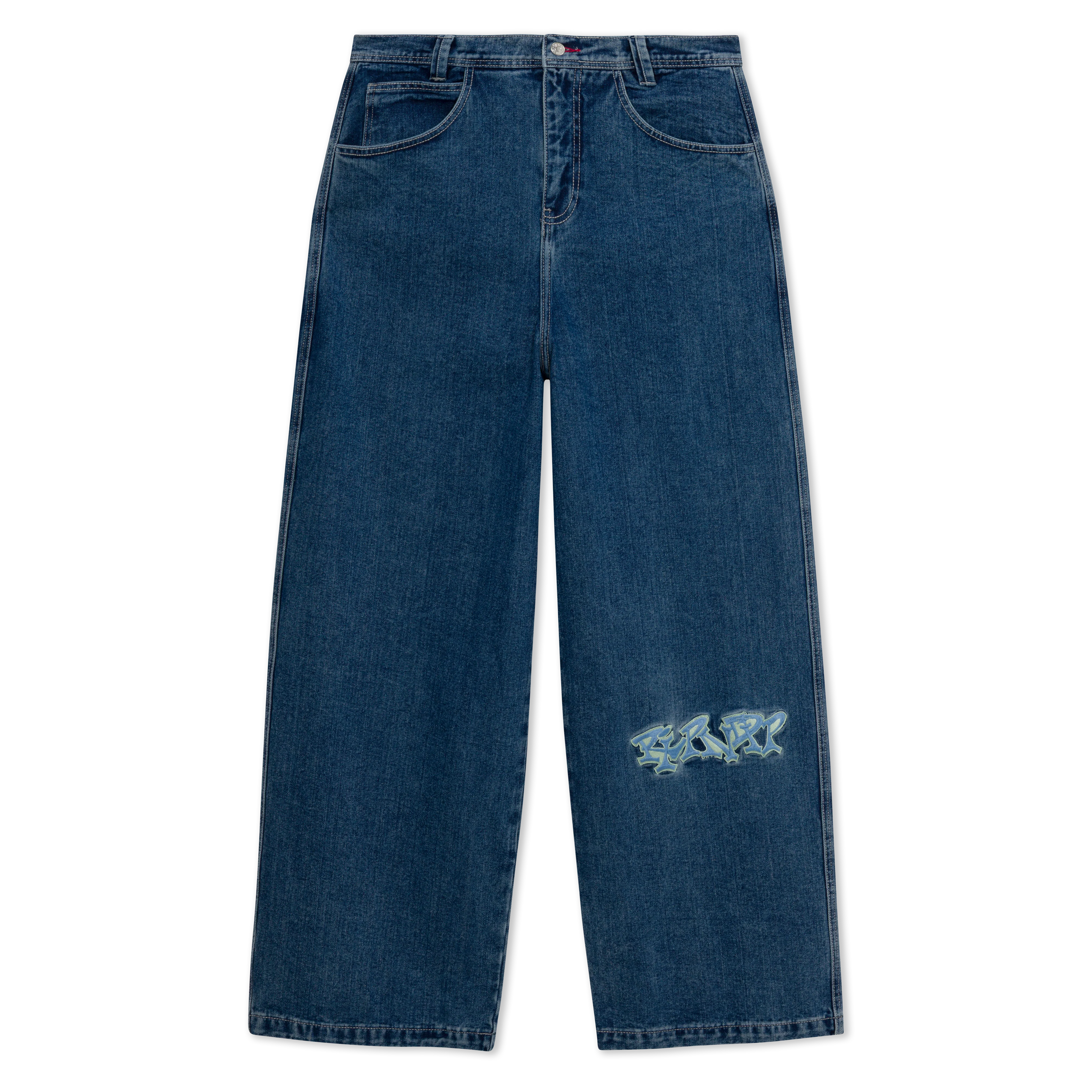 Image of Ace Ultra Wide Leg Pants (Medium Wash)