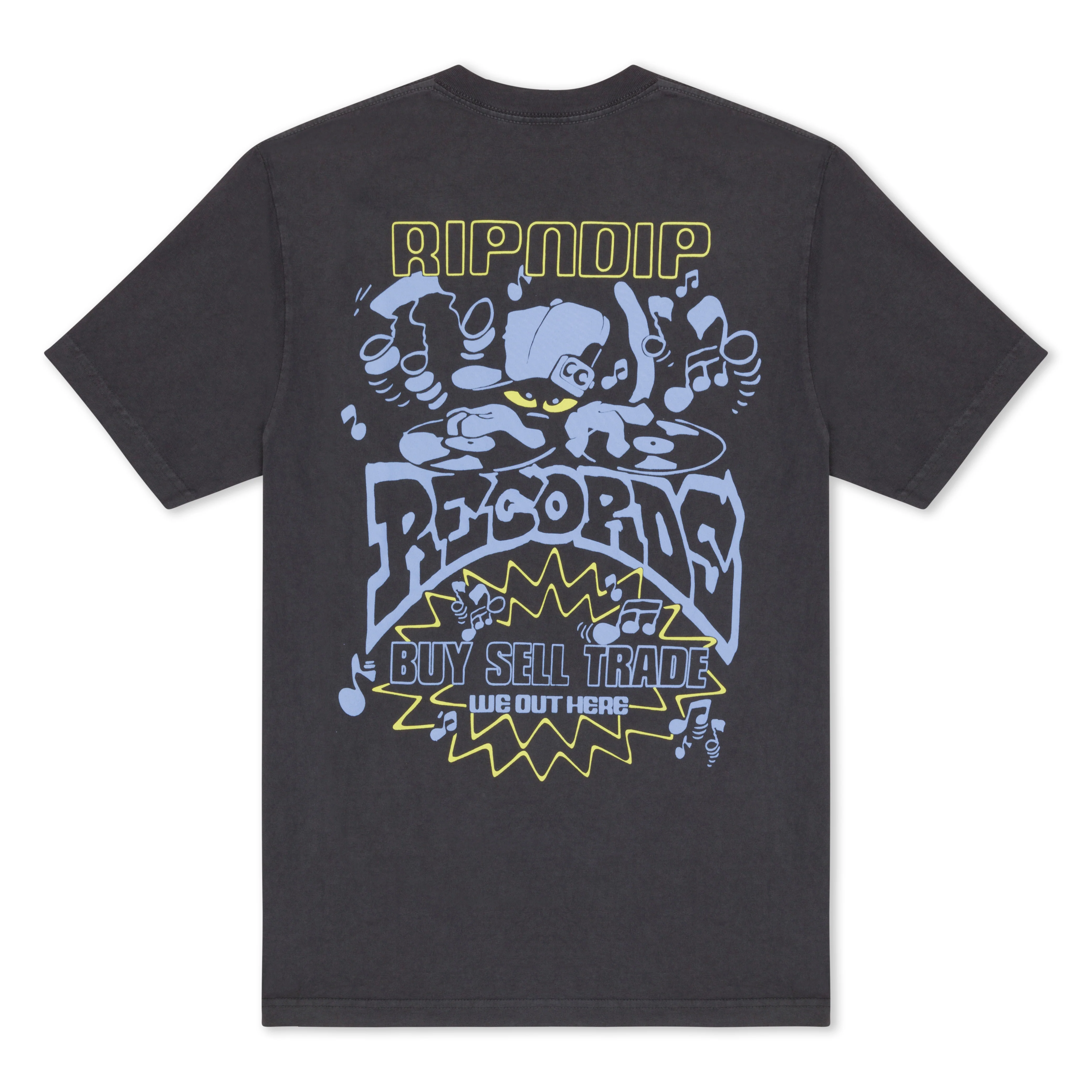 Image of Ripndip Records Tee (Charcoal Vintage Wash)