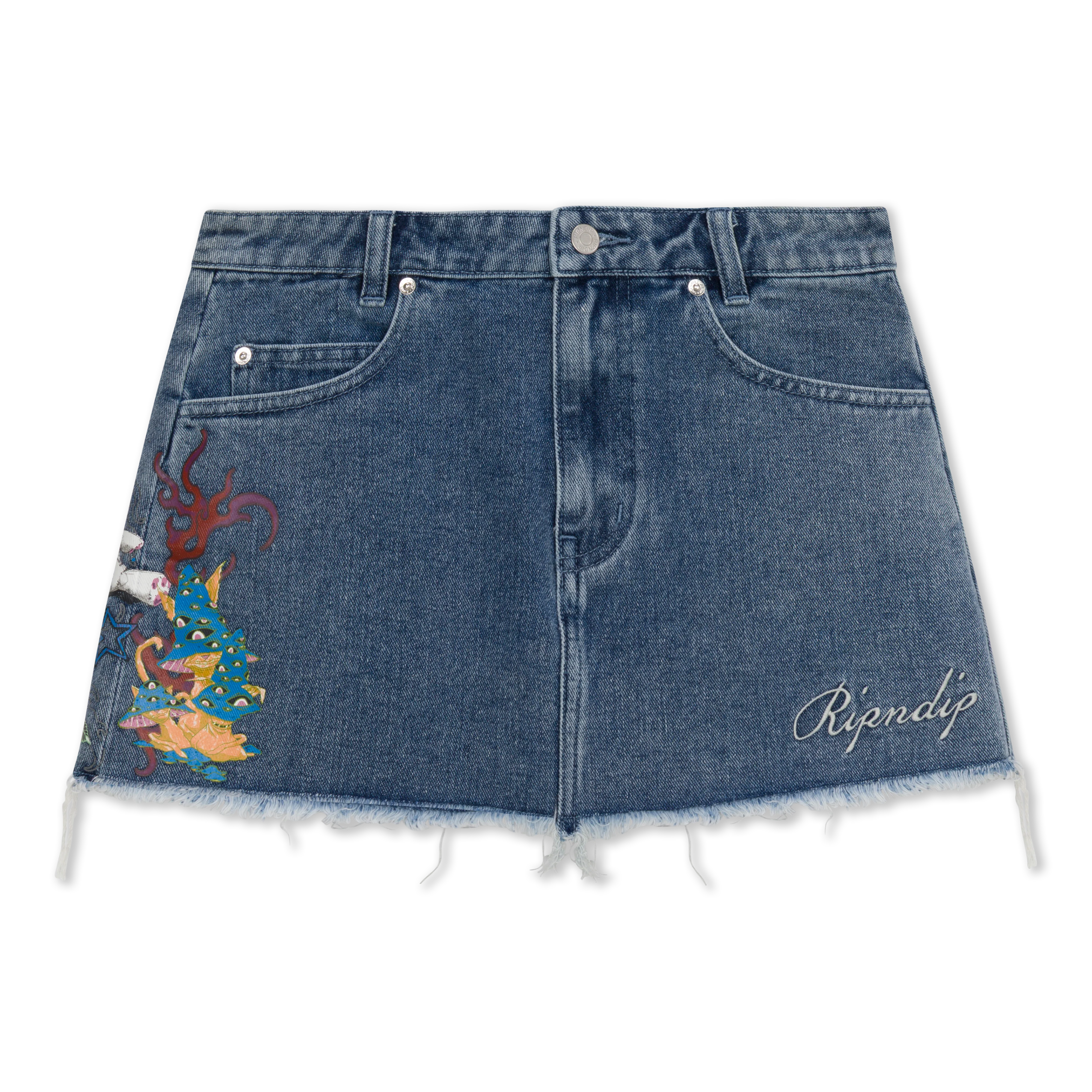 Image of Travis Denim Skirt (Light Wash)