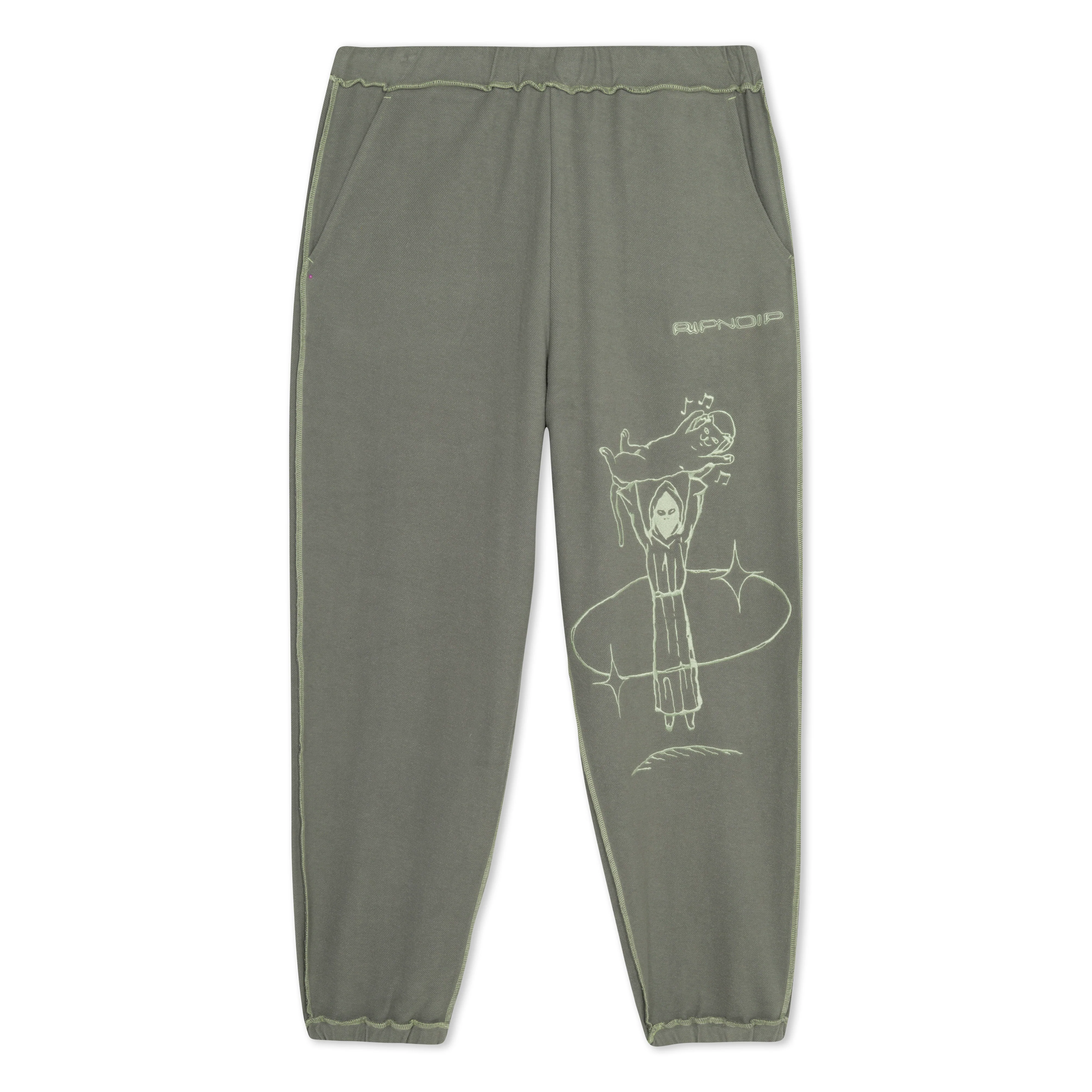 Image of Saturn Reverse Stitch Sweatpants (Steel Grey)