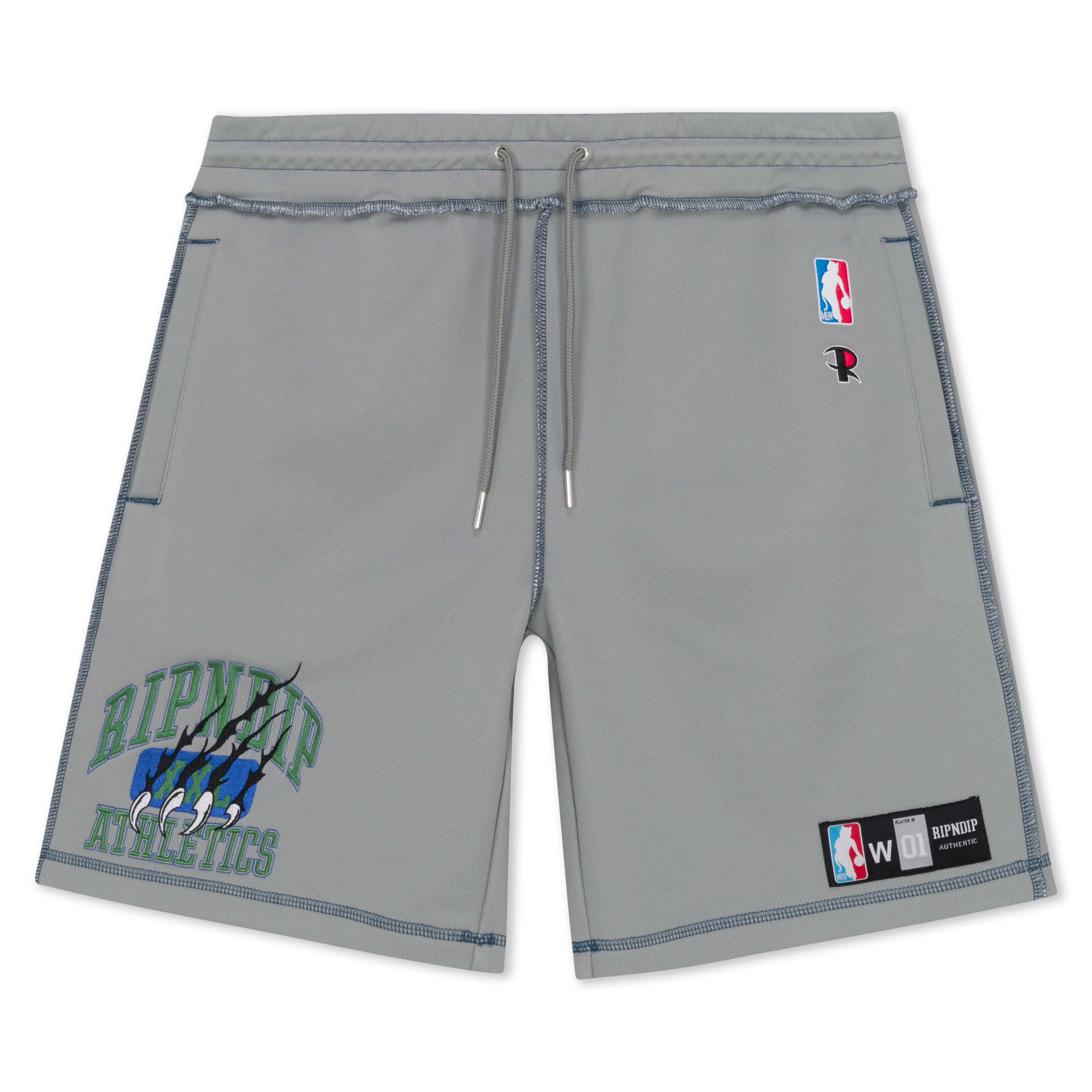 Image of Ripndip Athletics Mesh Sweatshorts (Ash Heather)