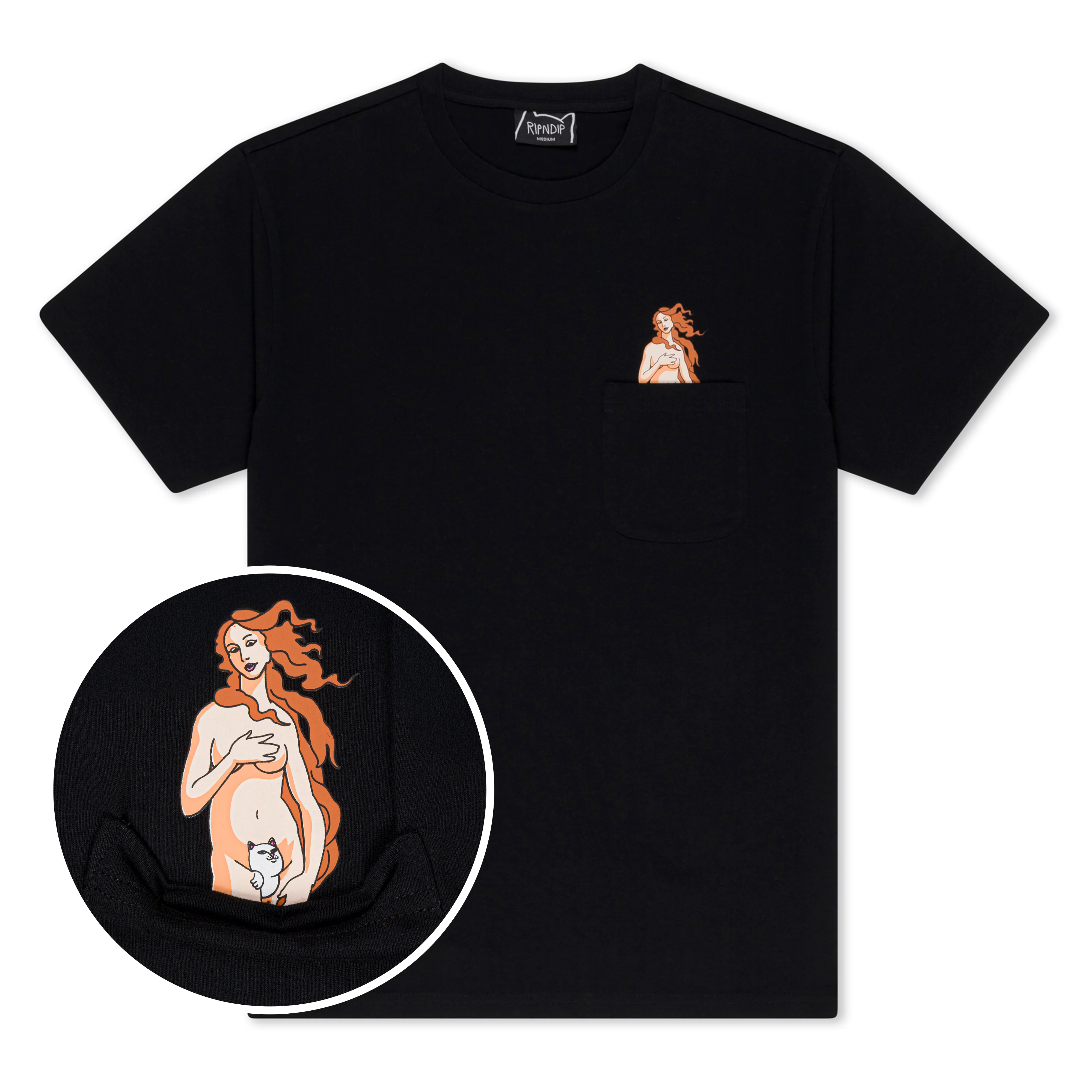 Image of Artemis Pocket Tee (Black) 7.5oz