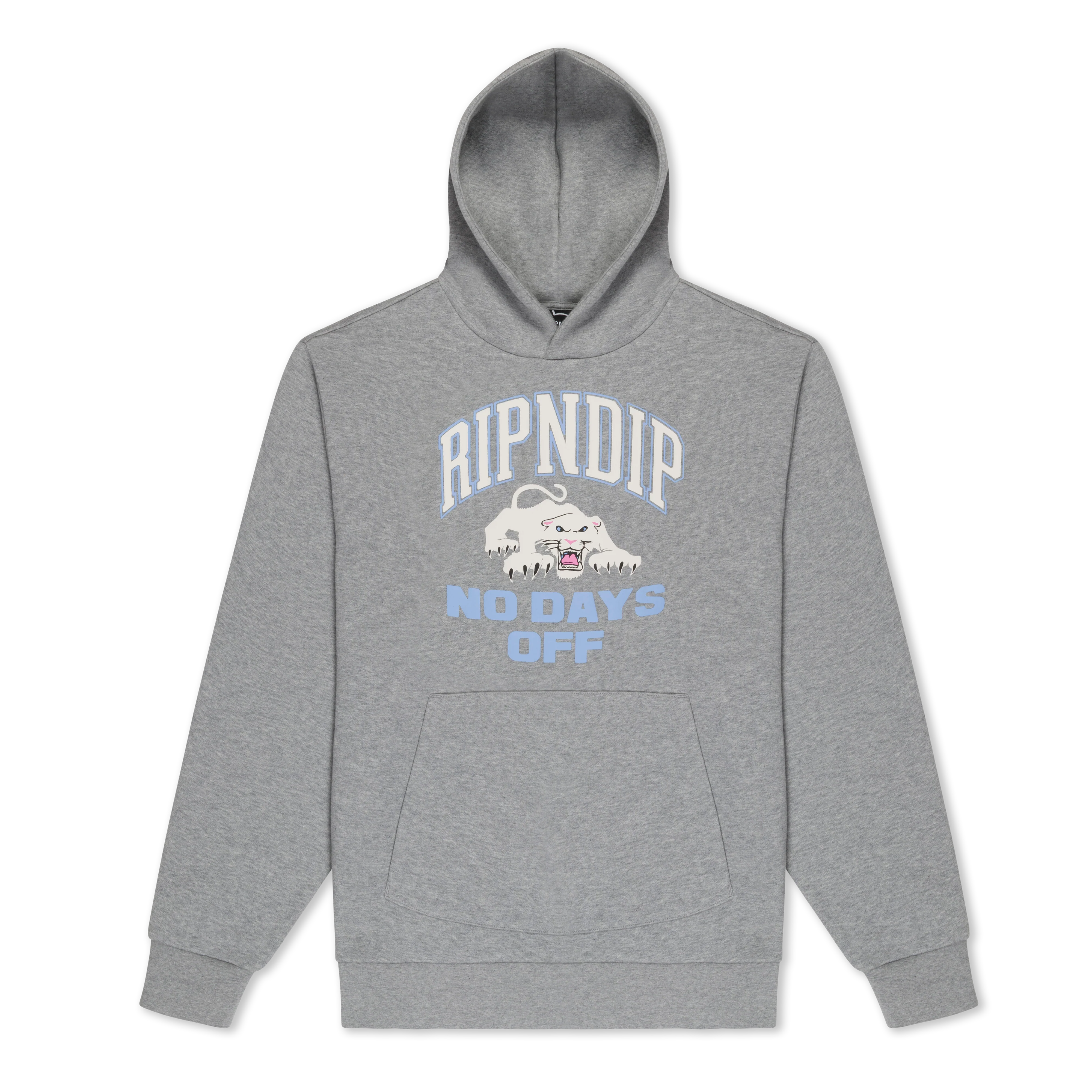 Image of White Panther Hoodie (Heather Grey)