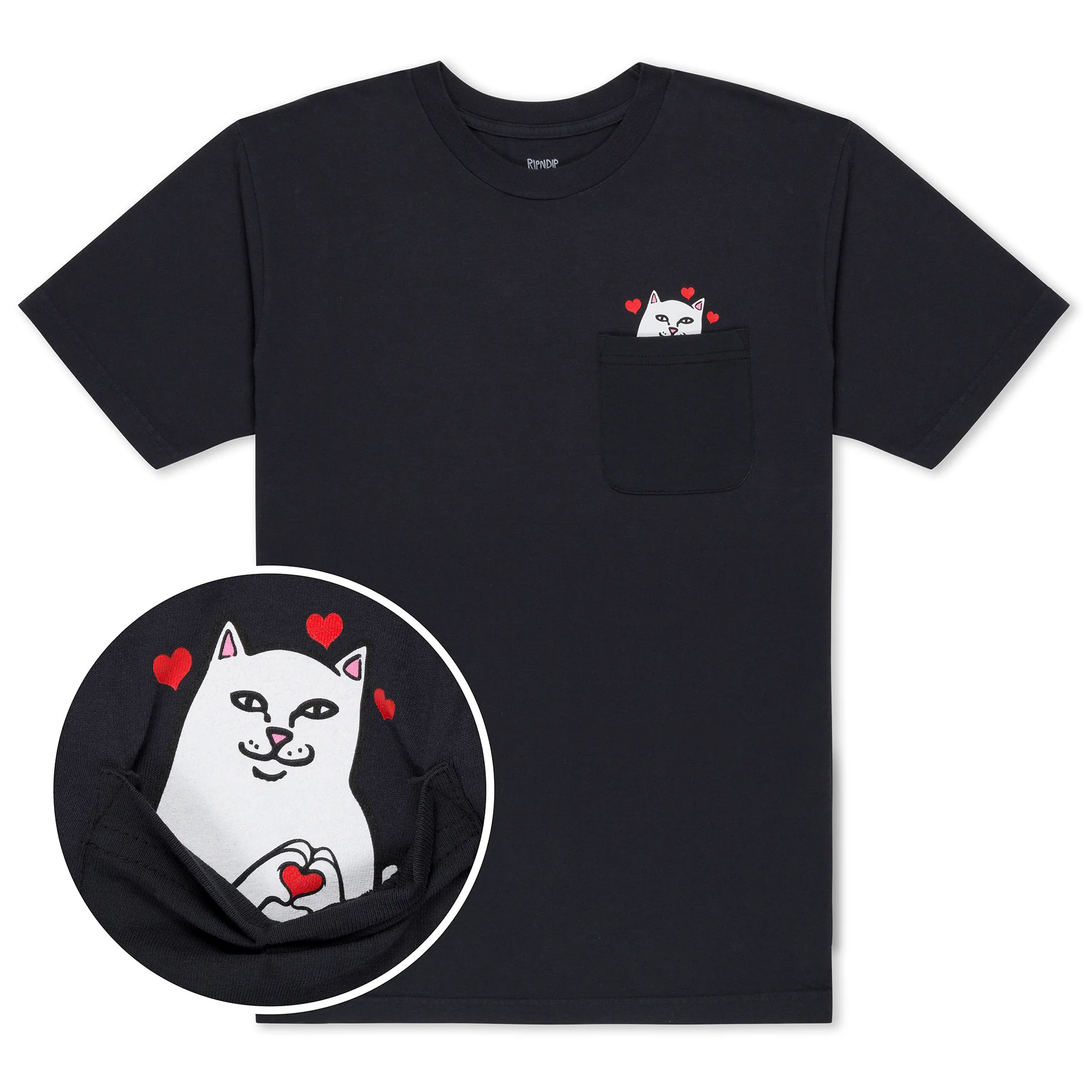 Image of Nermal Loves Pocket Tee (Charcoal)