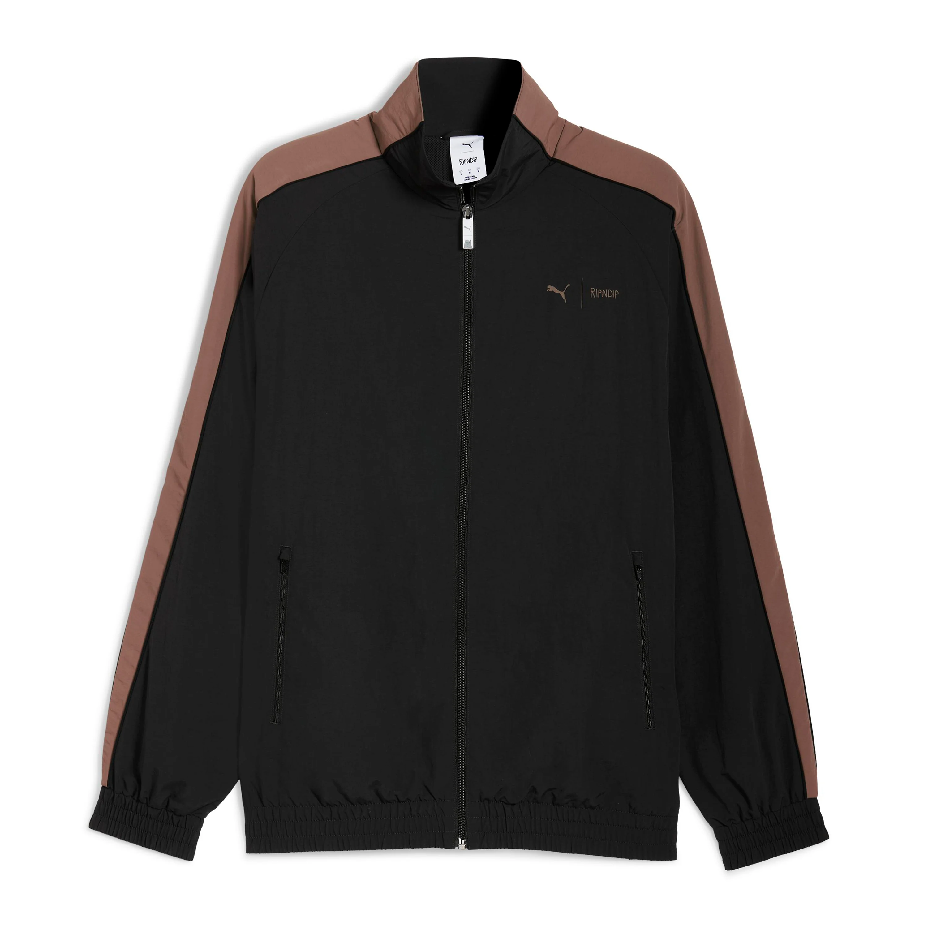 Image of PUMA X RIPNDIP T7 Oversized Track Jacket (Puma Black)