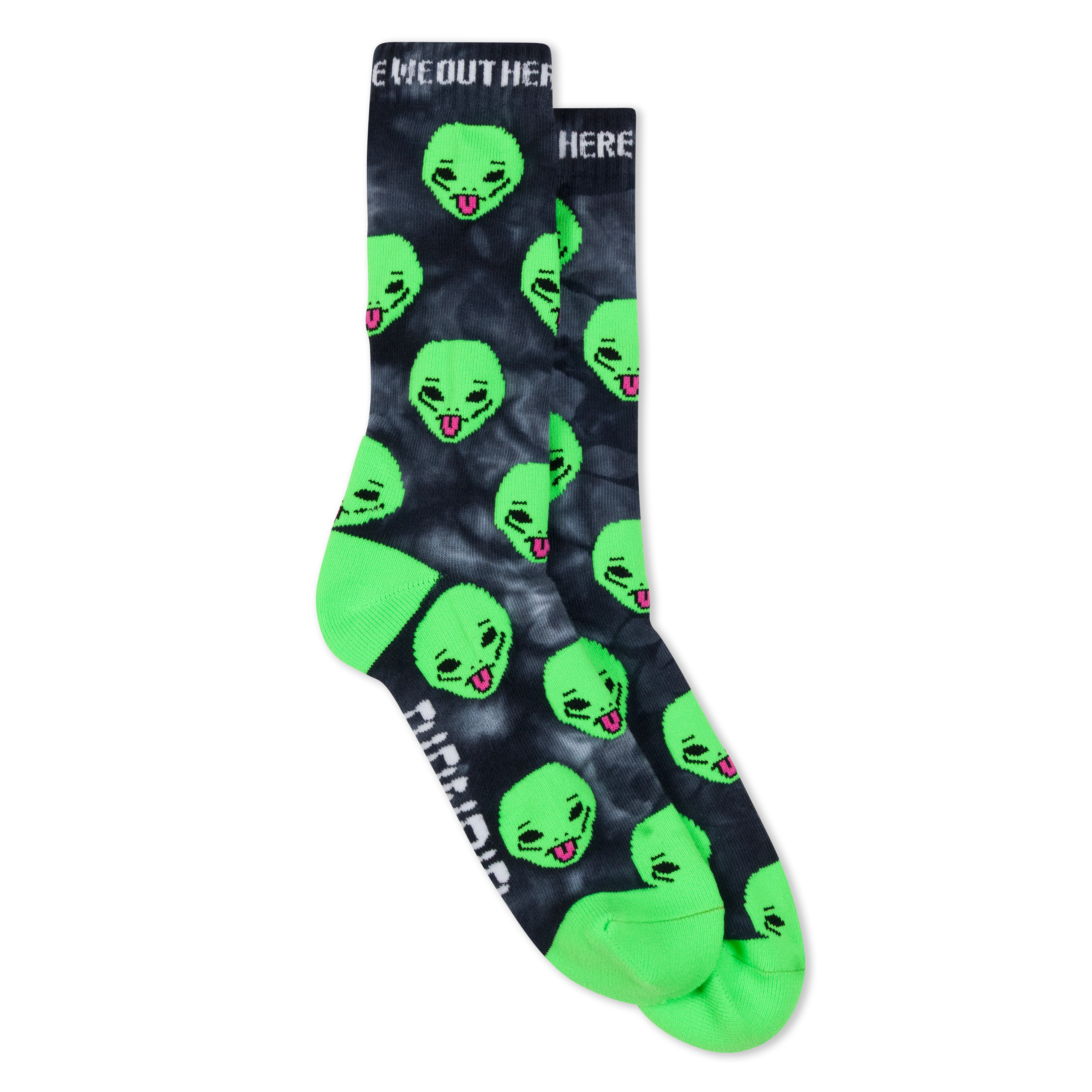 Image of We Out Here Socks (Black Lighting Wash)