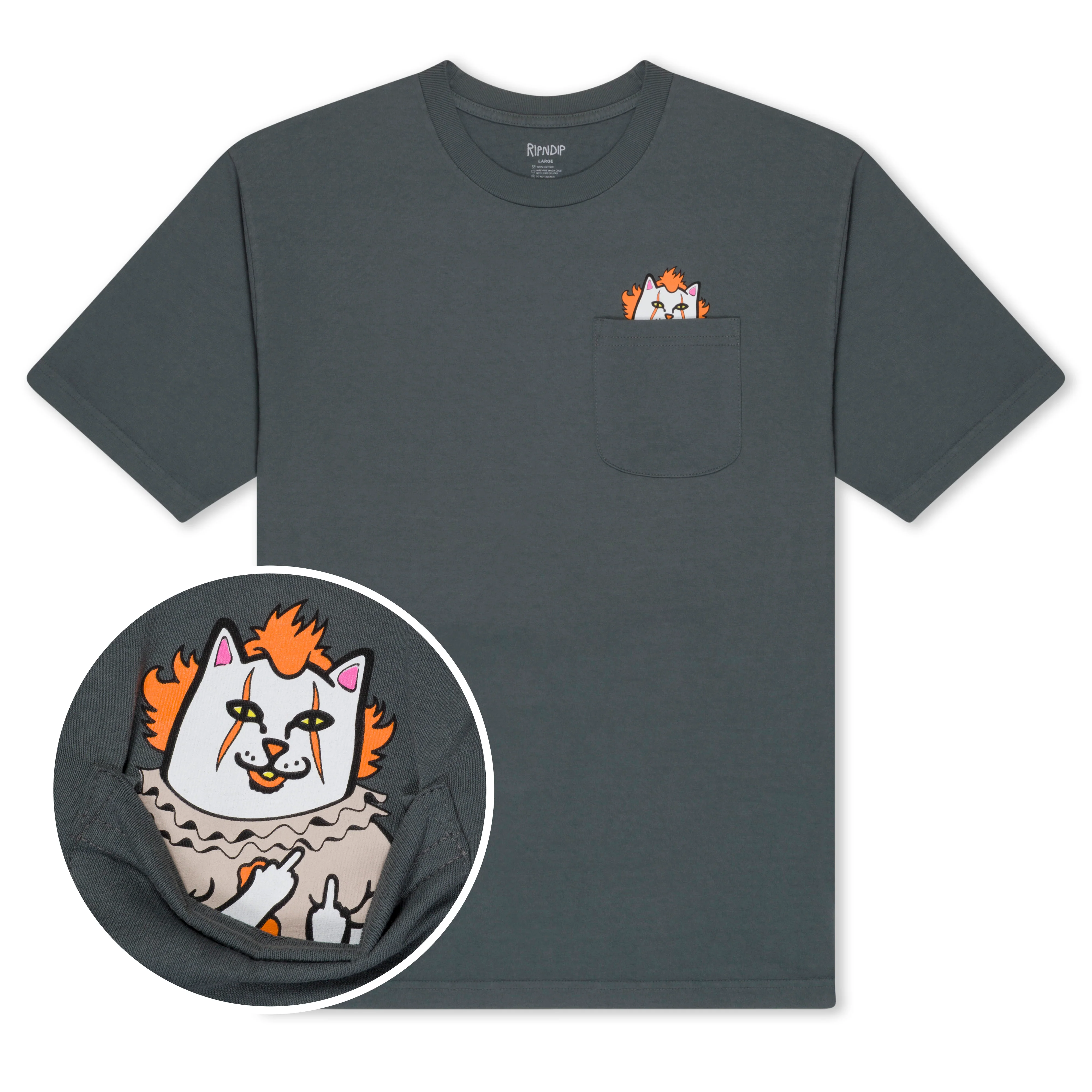 Image of It's Nerm Lord Nermal Pocket Tee (Charcoal)