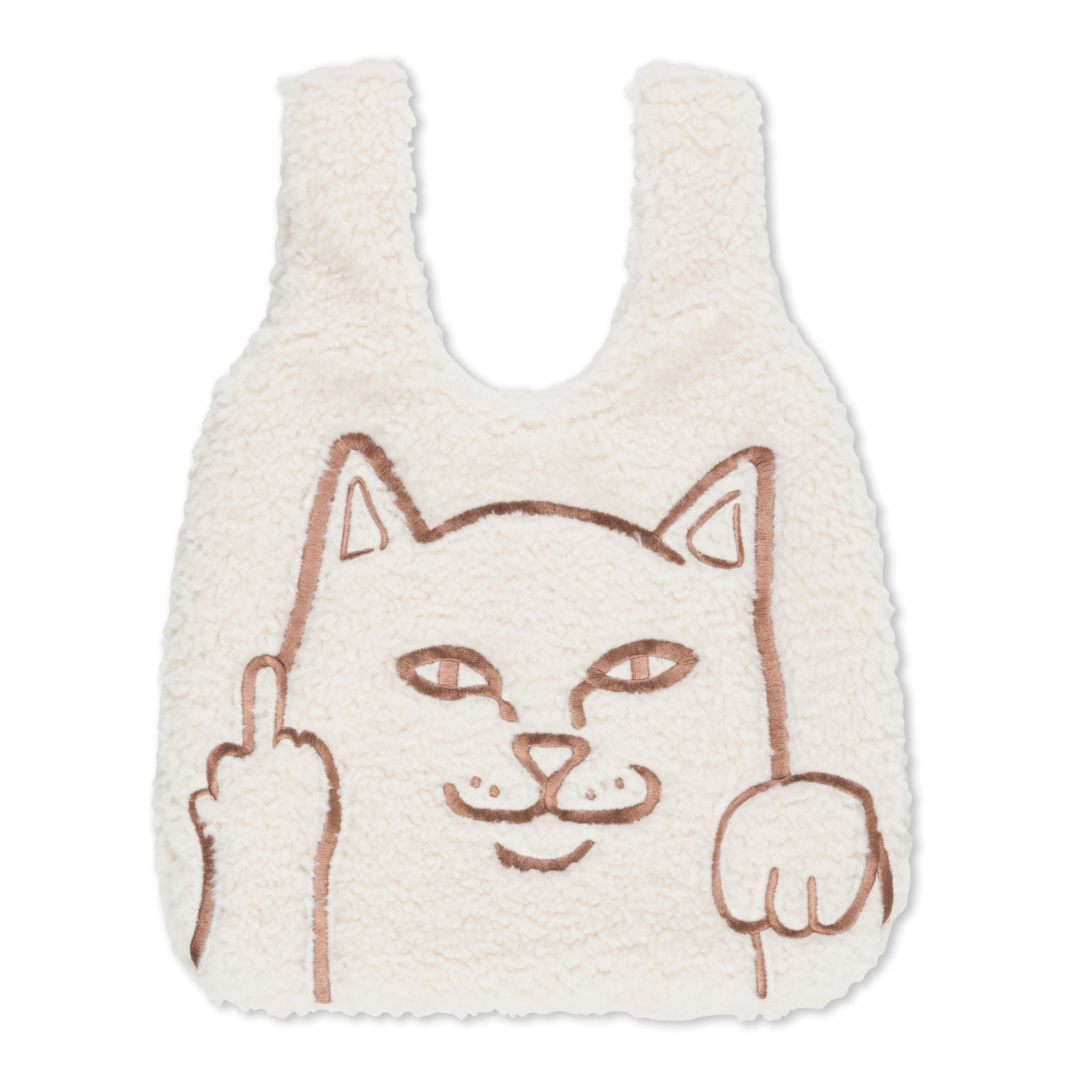Image of Peeking Nermal Sherpa Tote Bag (Natural)