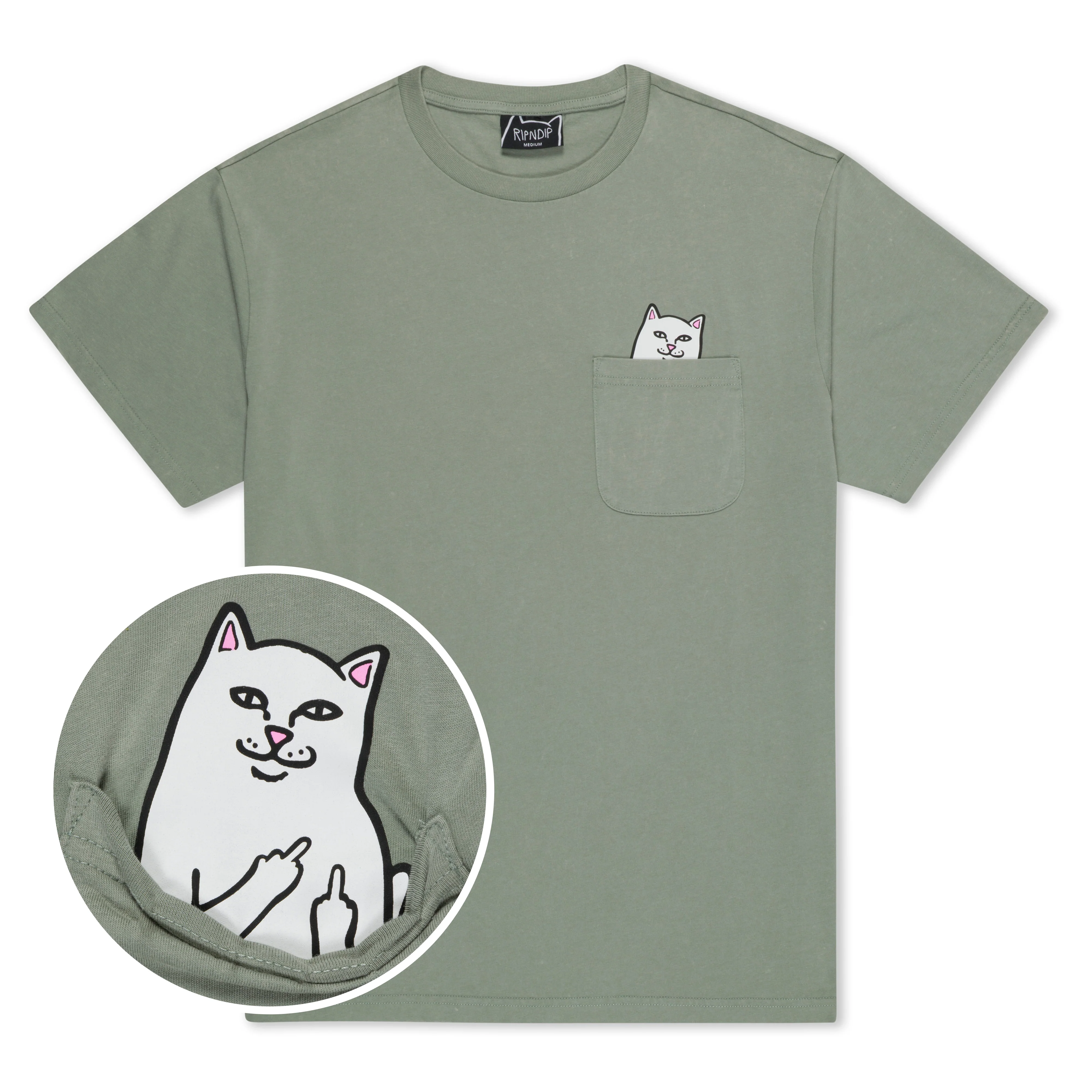 Image of Lord Nermal Pocket Tee (Sage Vintage Wash)