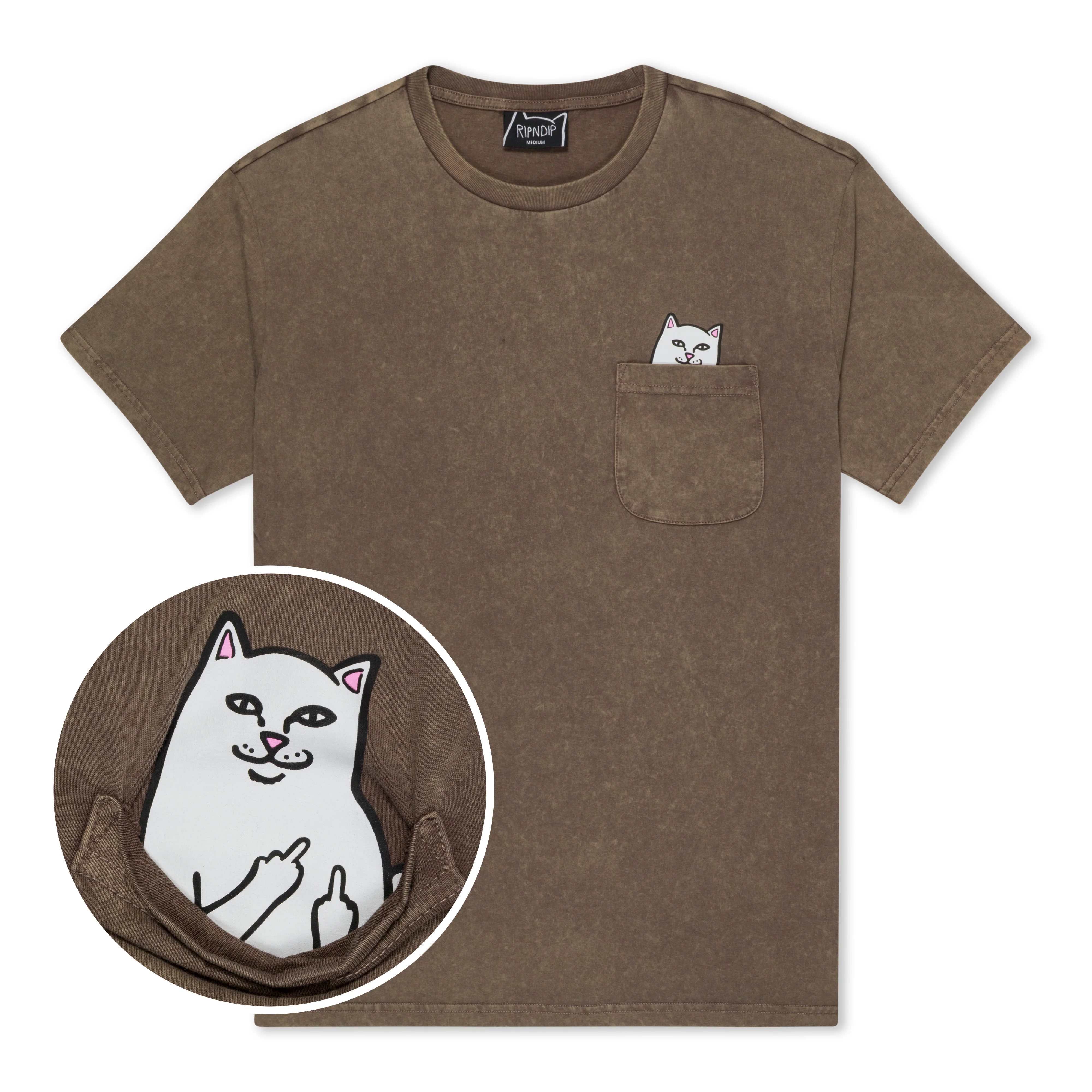Image of Lord Nermal Pocket Tee (Brown Vintage Wash)