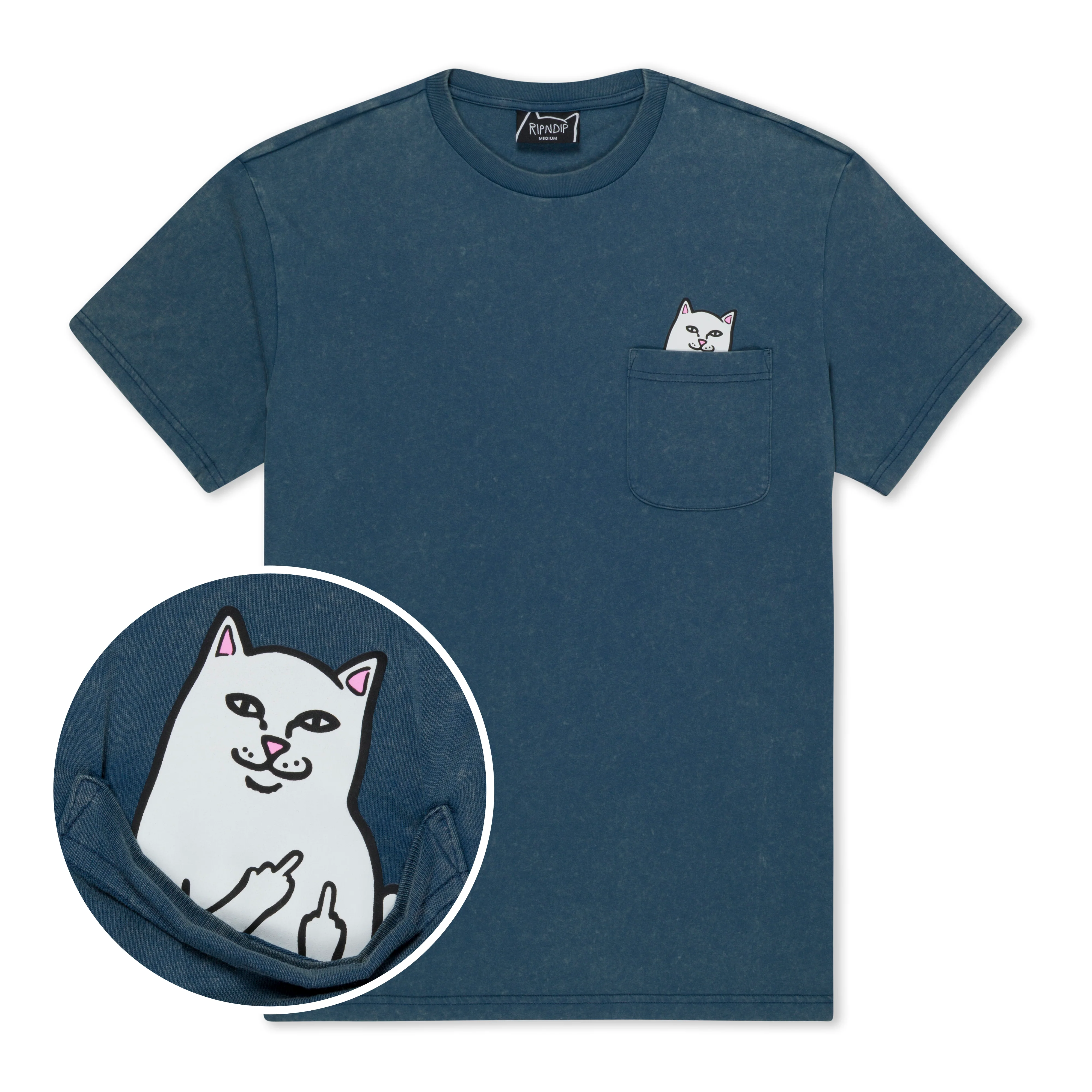 Image of Lord Nermal Pocket Tee (Dark Slate Vintage Wash)
