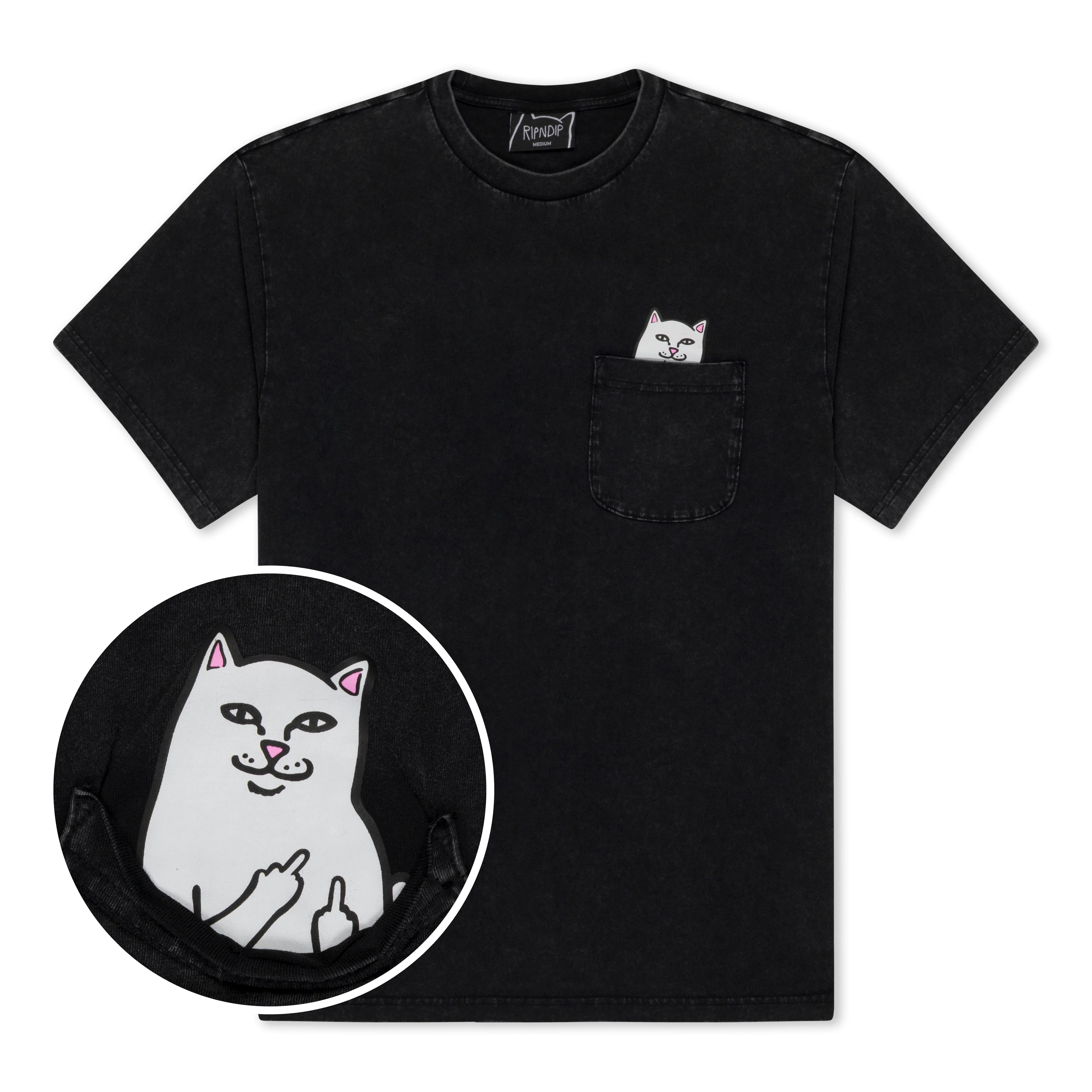Image of Lord Nermal Pocket Tee (Black Vintage Wash)