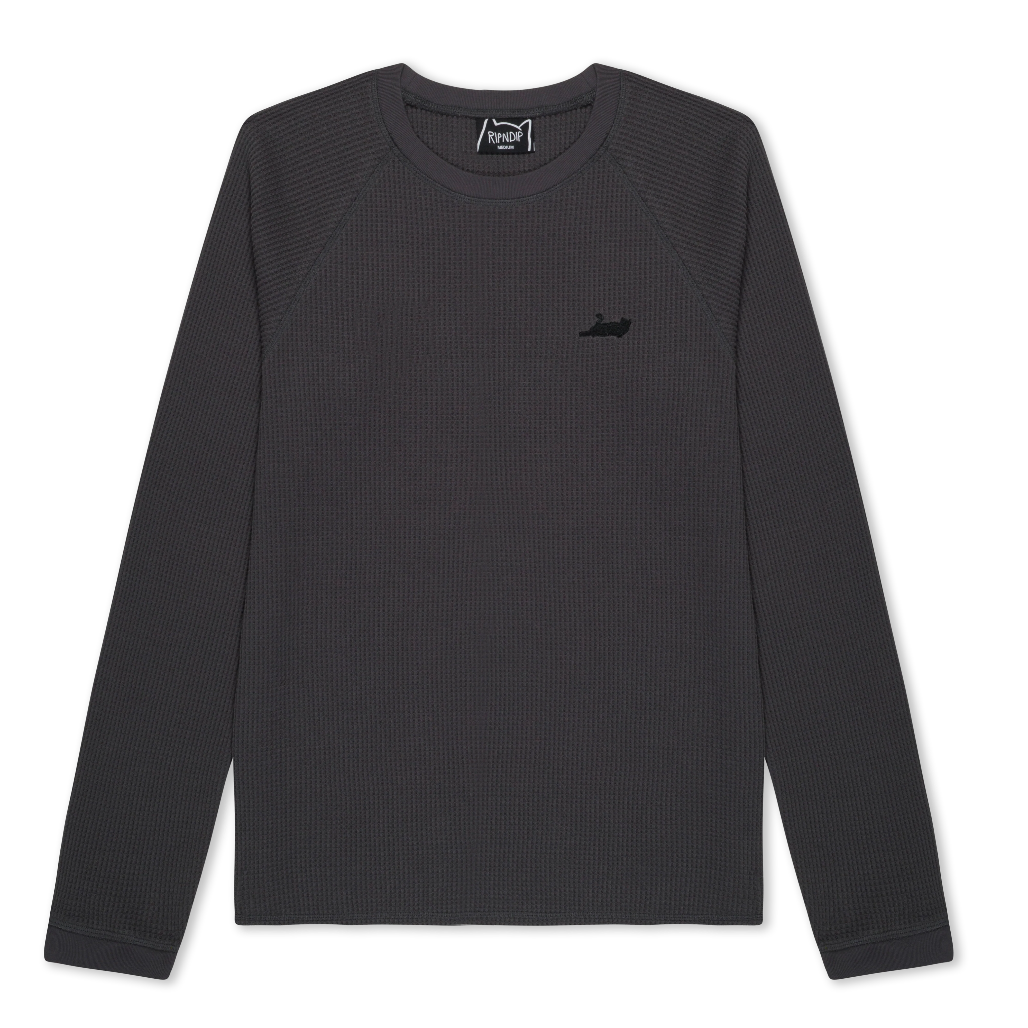 Image of Castanza Waffle Knit Long Sleeve (Charcoal)