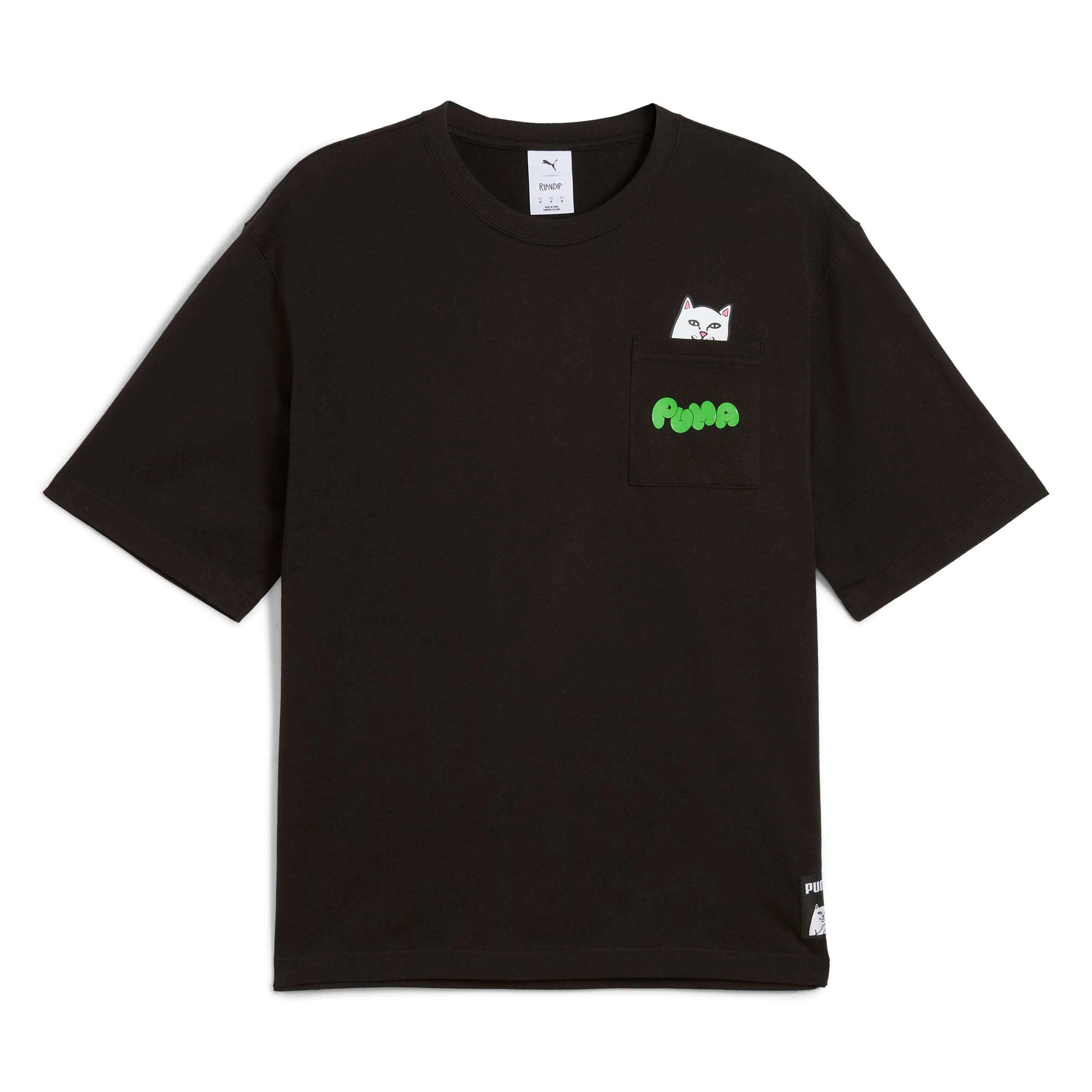 Image of PUMA X RIPNDIP Relaxed Pocket Tee (Puma Black)