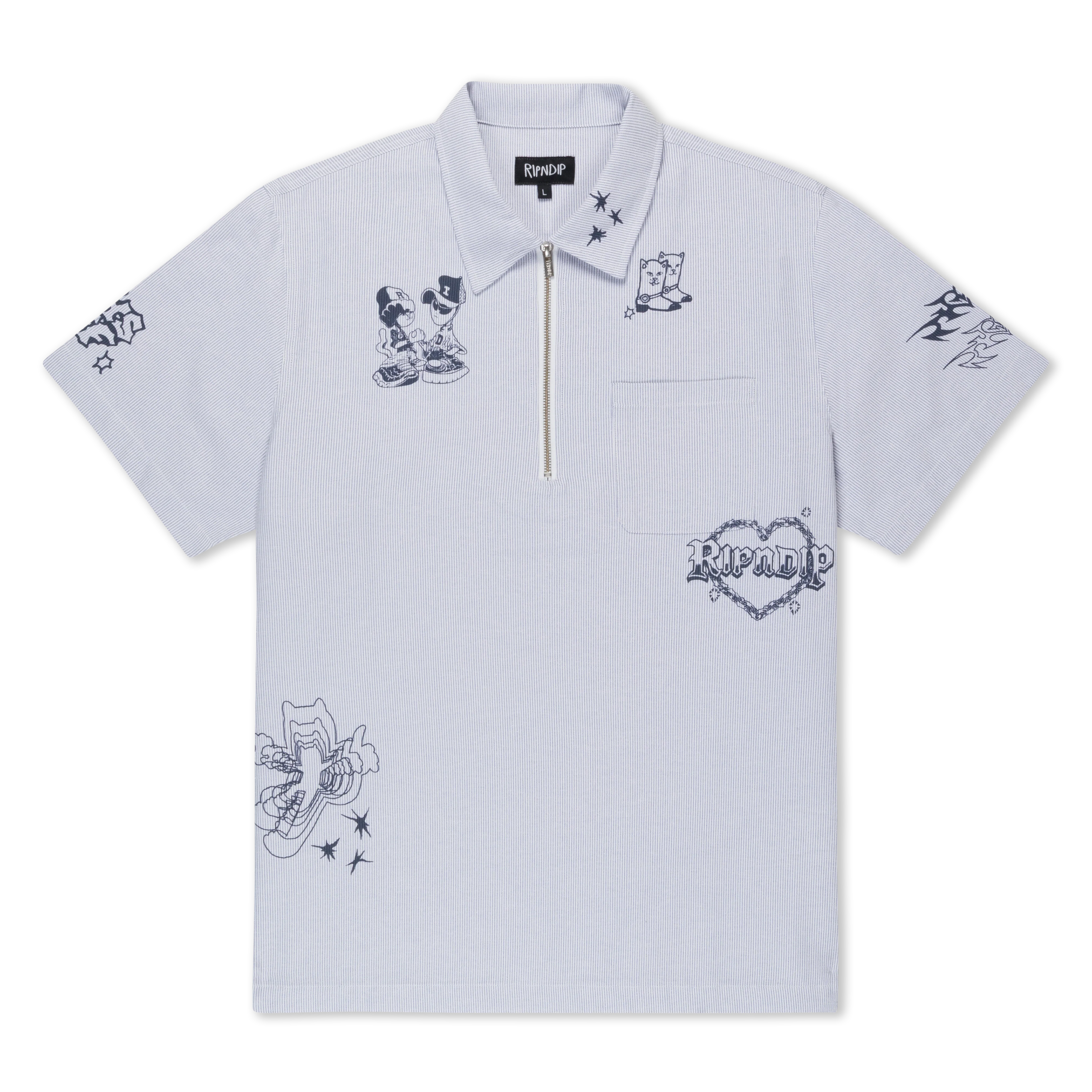 Image of Westside Quarter Zip Shirt (Navy )